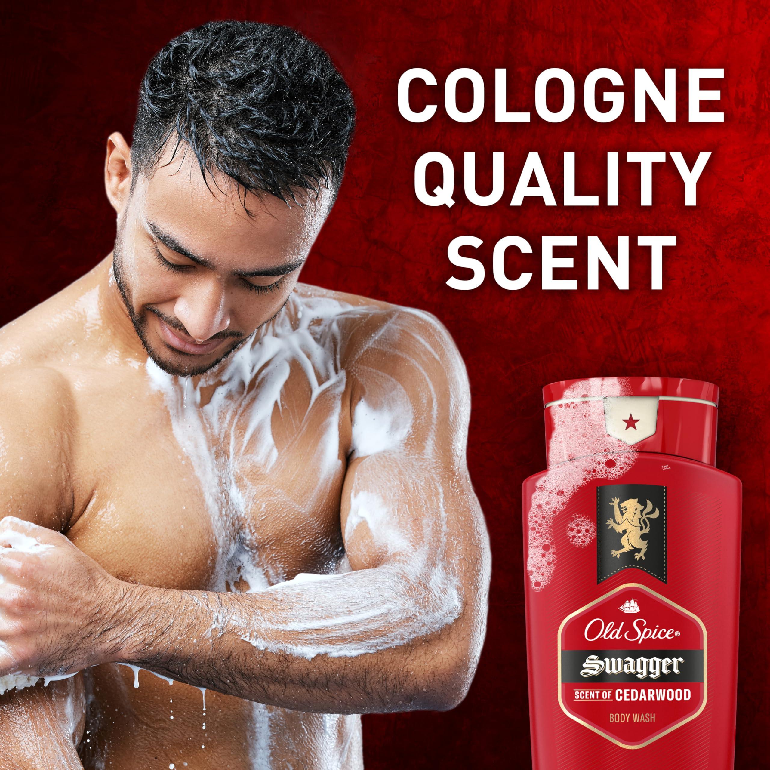 Old Spice Body Wash for Men, Refreshing 3X Defense, 24/7 Shower Fresh with Long Lasting Scent, Red Collection, Swagger with Cedarwood Scent, 33.4 oz (Pack of 4) - Image 7