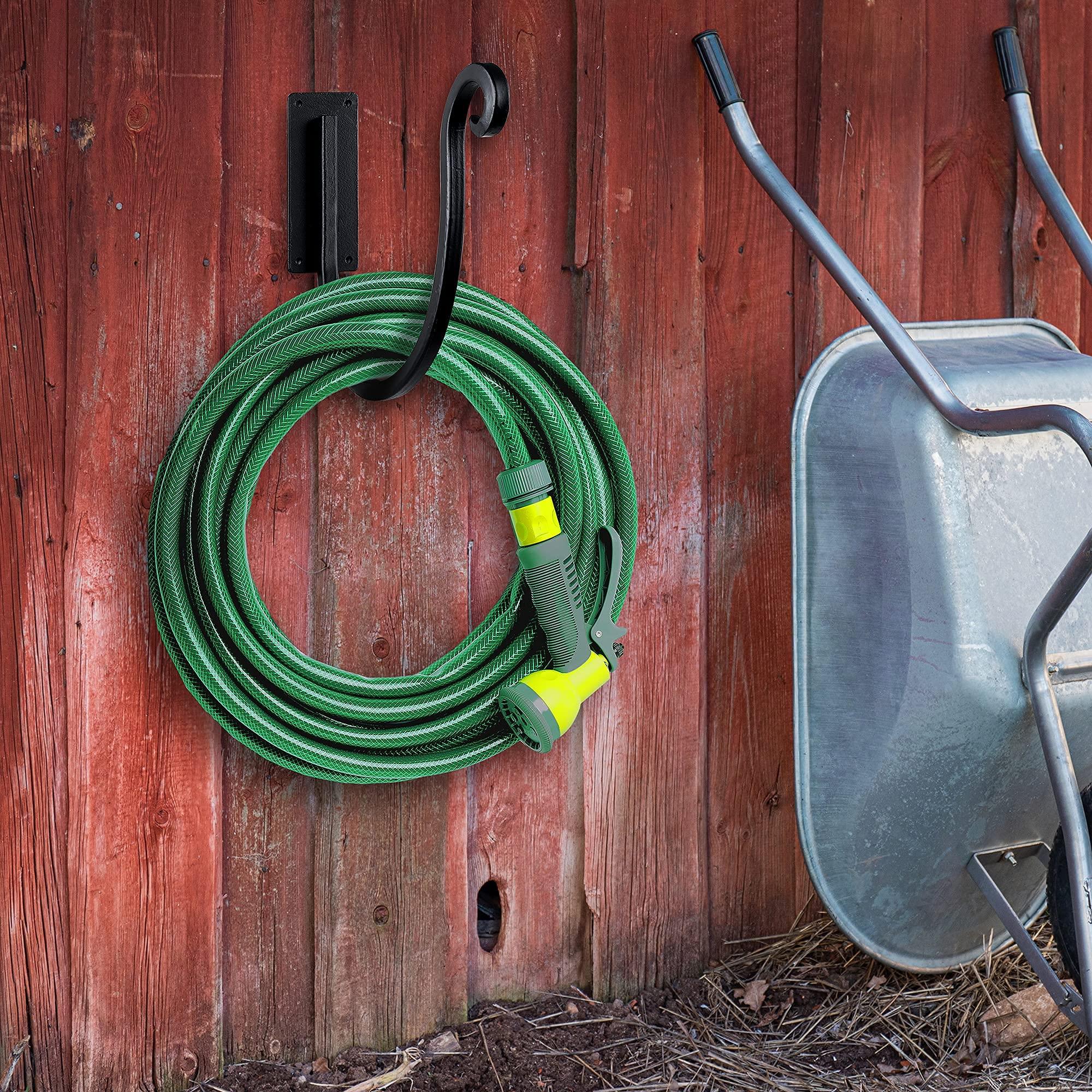 Hose Holder Wall Mount （Metal/8-Inch） Heavy-Duty Garden Hose Hanger Outdoor, Hand-Forged Hose Rack Mount - Image 9