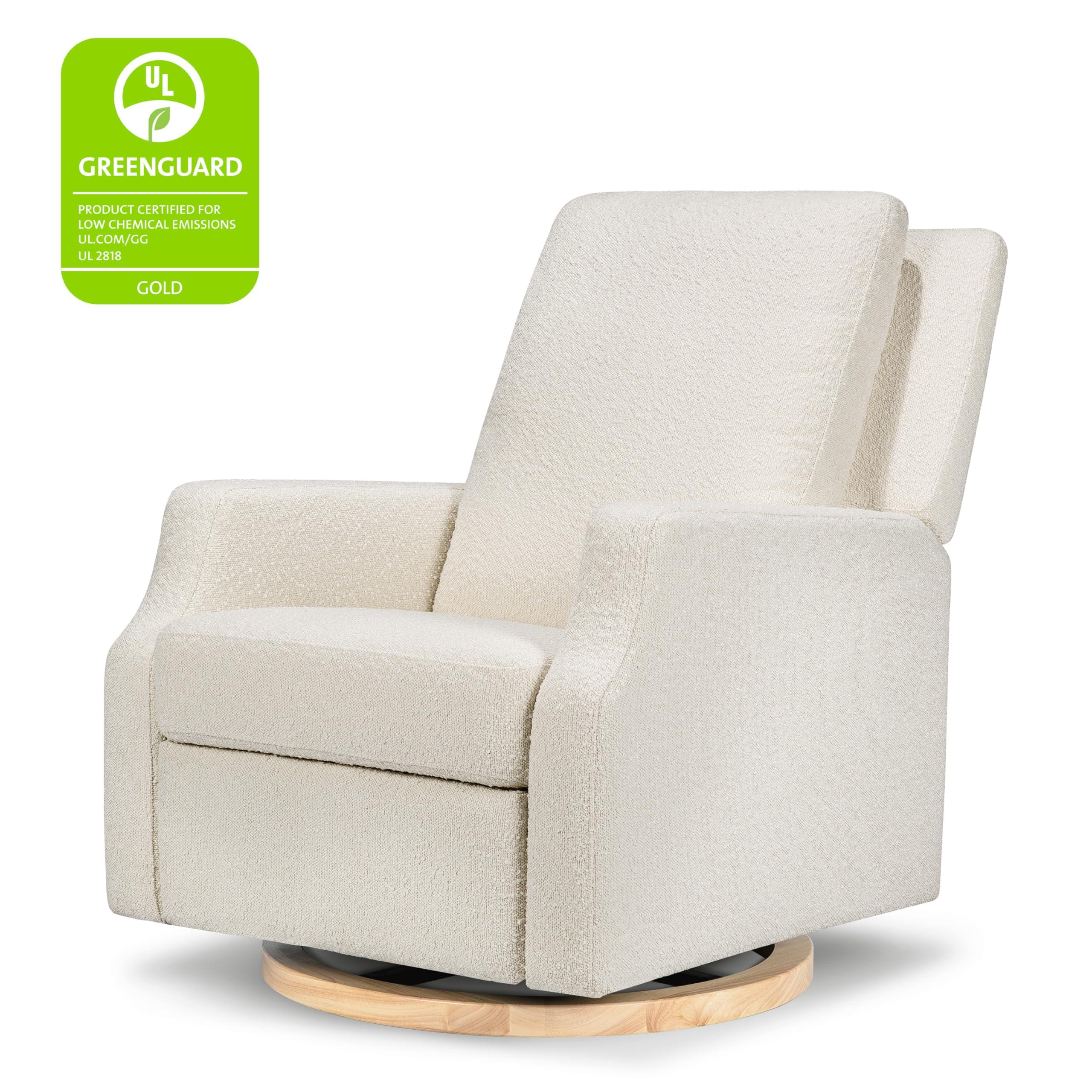 Namesake Crewe Recliner and Swivel Glider in Ivory Boucle with Light Wood Base, Greenguard Gold Certified - Image 4