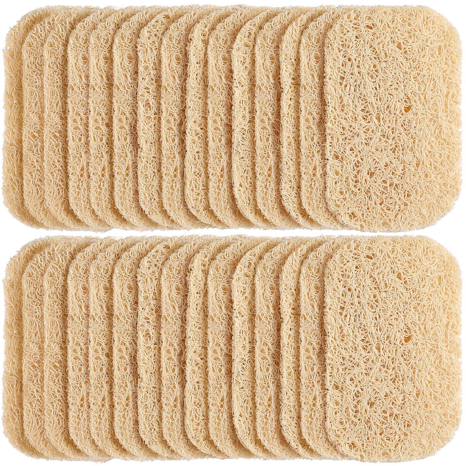 Soap Savers Pads Draining Lift Pad Bar Dish Soap Saver Holder Accessories Draining Mat for Shower Kitchen Bathroom Travel Hotel Cleaning(Beige,50 Pcs)