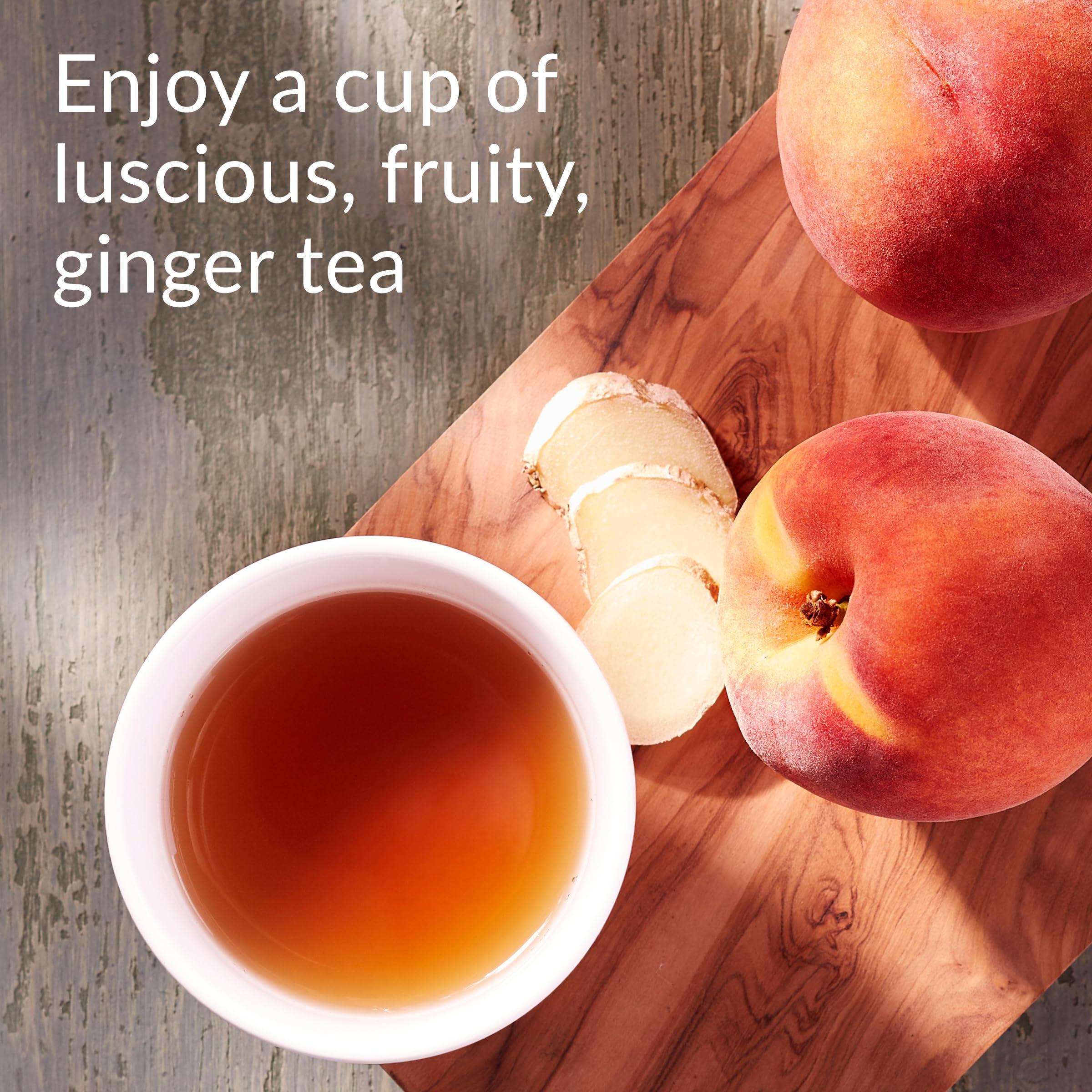 The Republic of Tea Decaf Ginger Peach Black Tea, Tin of 50 Bags - Image 3