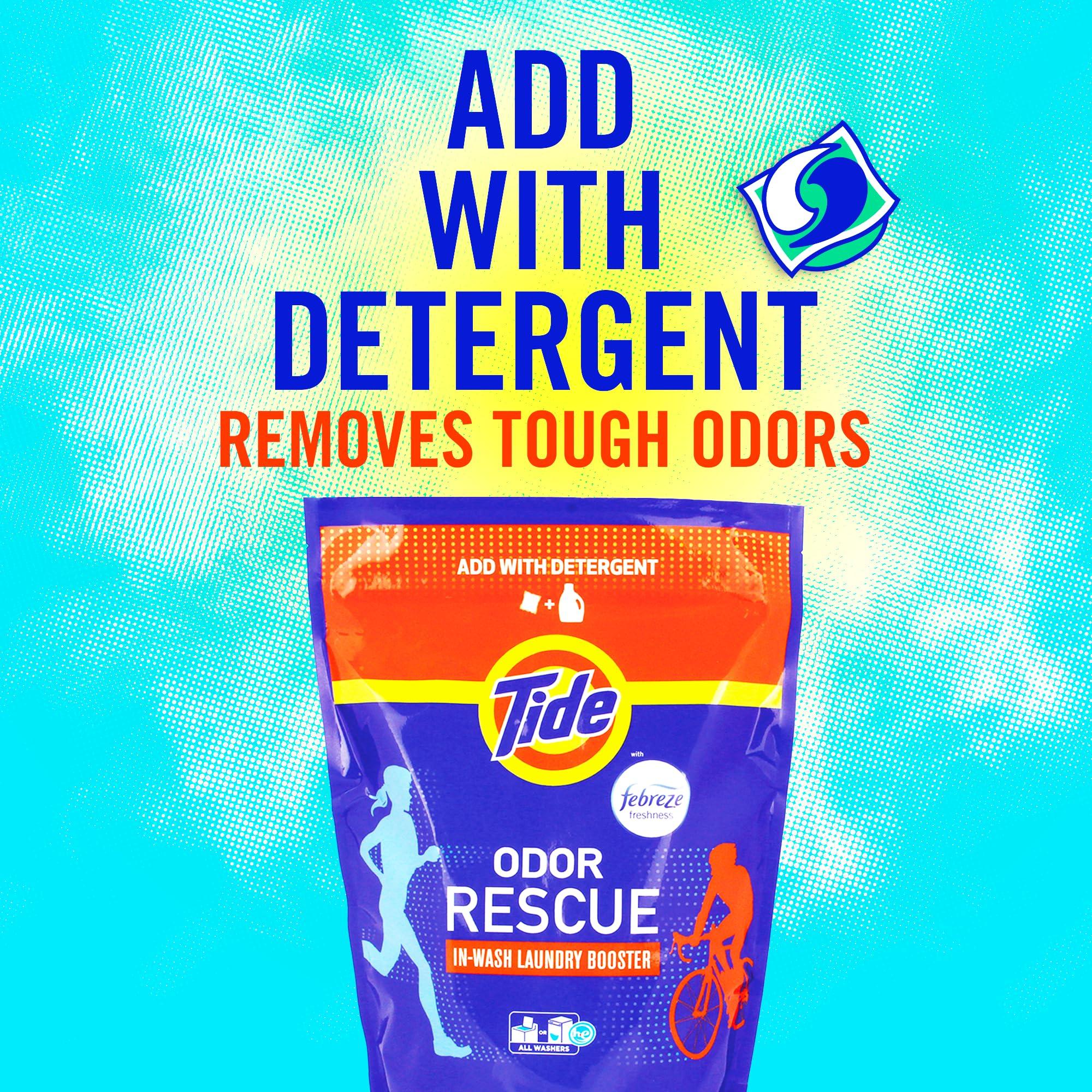 Tide Odor Rescue, In Wash Odor Eliminator, Scent Booster, Removes Odors in a Single Wash, 27 Count (Pack of 1) - Image 2