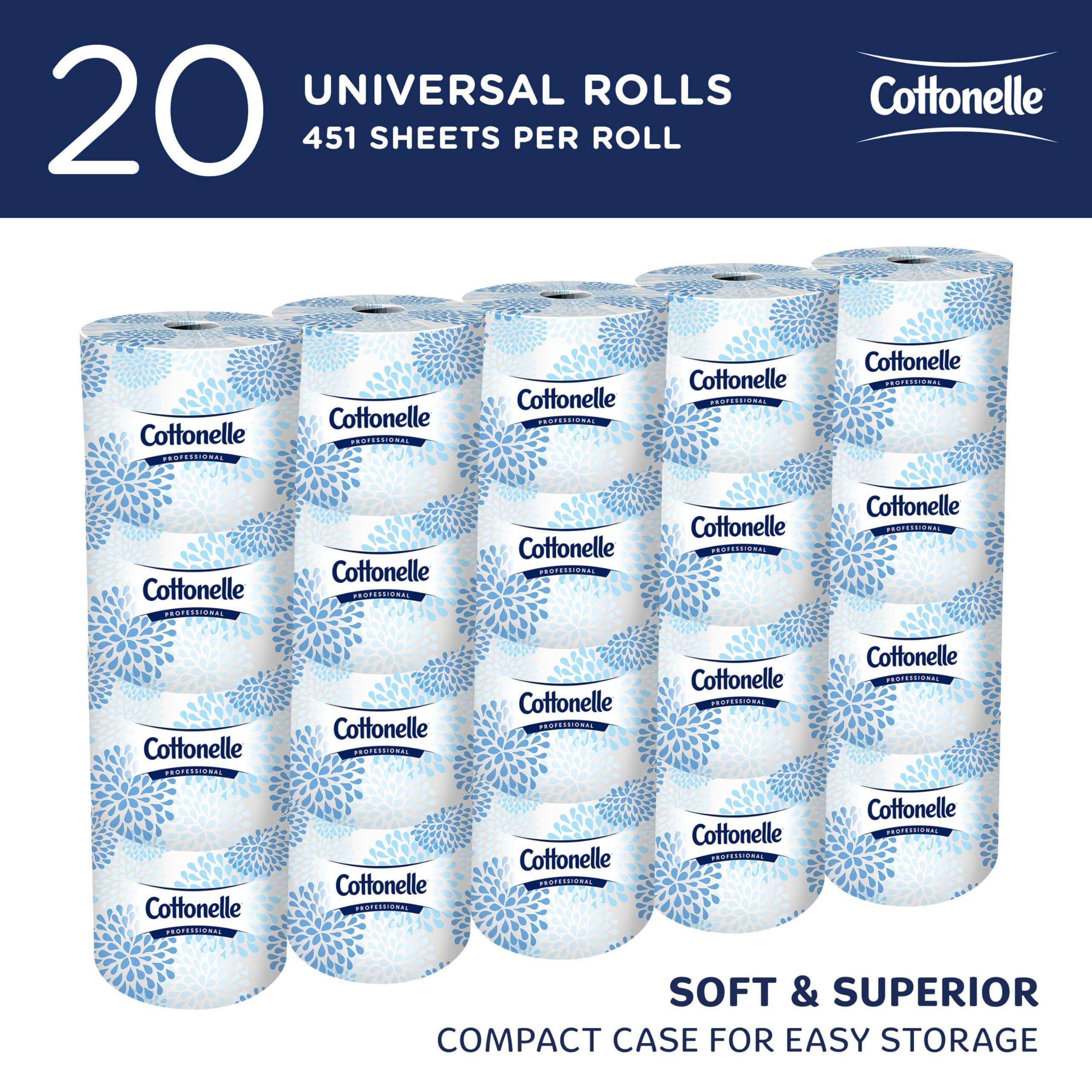 Cottonelle Professional Standard Roll Bulk Toilet Paper (13135), 2-Ply, White, Compact for Easy Storage (20 Rolls of 451 Sheets, 9,020 Sheet Total) - Image 2