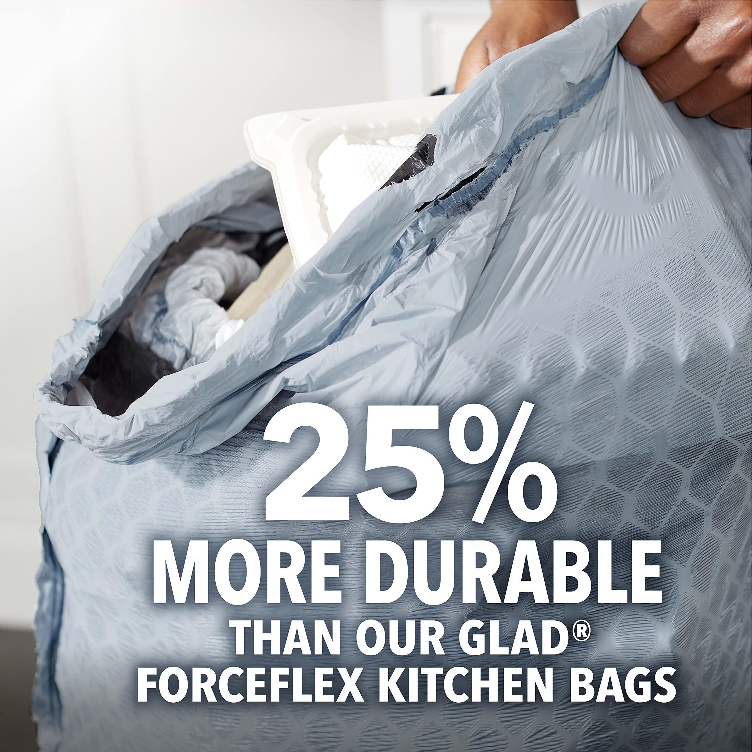 Glad ForceFlex MaxStrength with Clorox Trash Bags, 13 Gal, Lemon Fresh Bleach, 90 Ct, Pack May Vary - Image 3