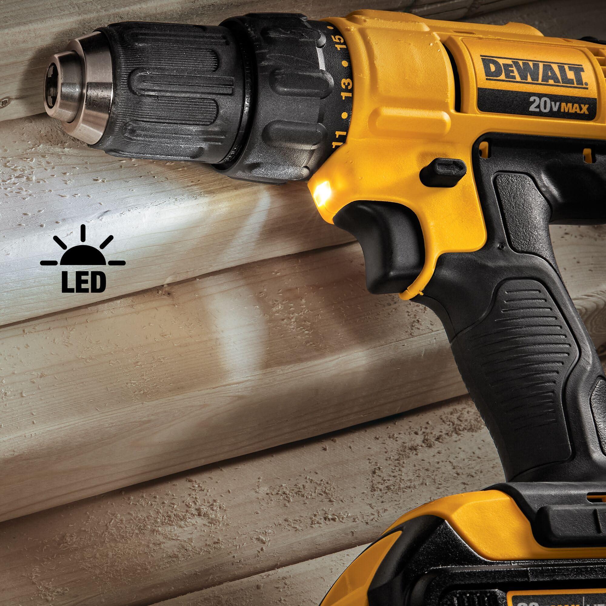 DEWALT 20V MAX Cordless Drill and Impact Driver, Power Tool Combo Kit with 2 Batteries and Charger (DCK240C2) - Image 2
