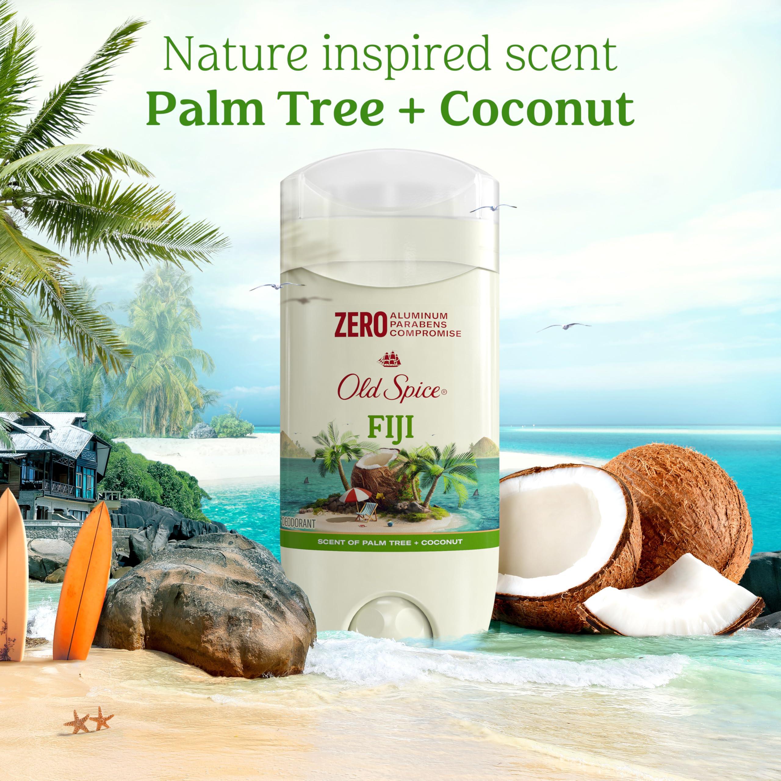 Old Spice Aluminum Free Deodorant for Men, 24/7 Long Lasting Freshness, 24/7 Sweat & Odor Protection, Fiji with Palm Tree Scent Deodorant with Travel-Size Swagger Scent Body Wash, 3 oz (Pack of 3) - Image 6