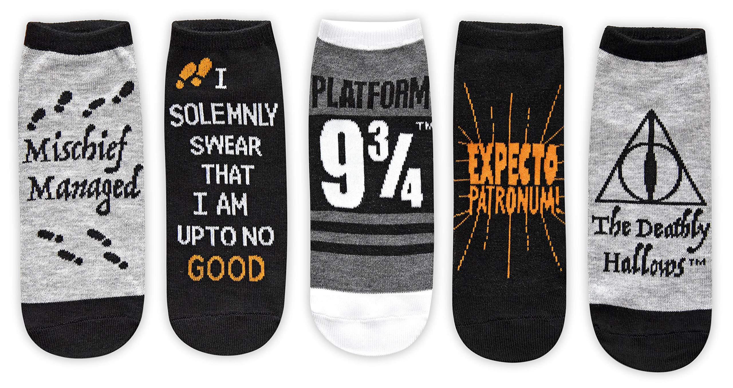 Hyp Harry Potter Deathly Hallows I Solemnly Swear 5 Pack Ankle Socks - Image 1