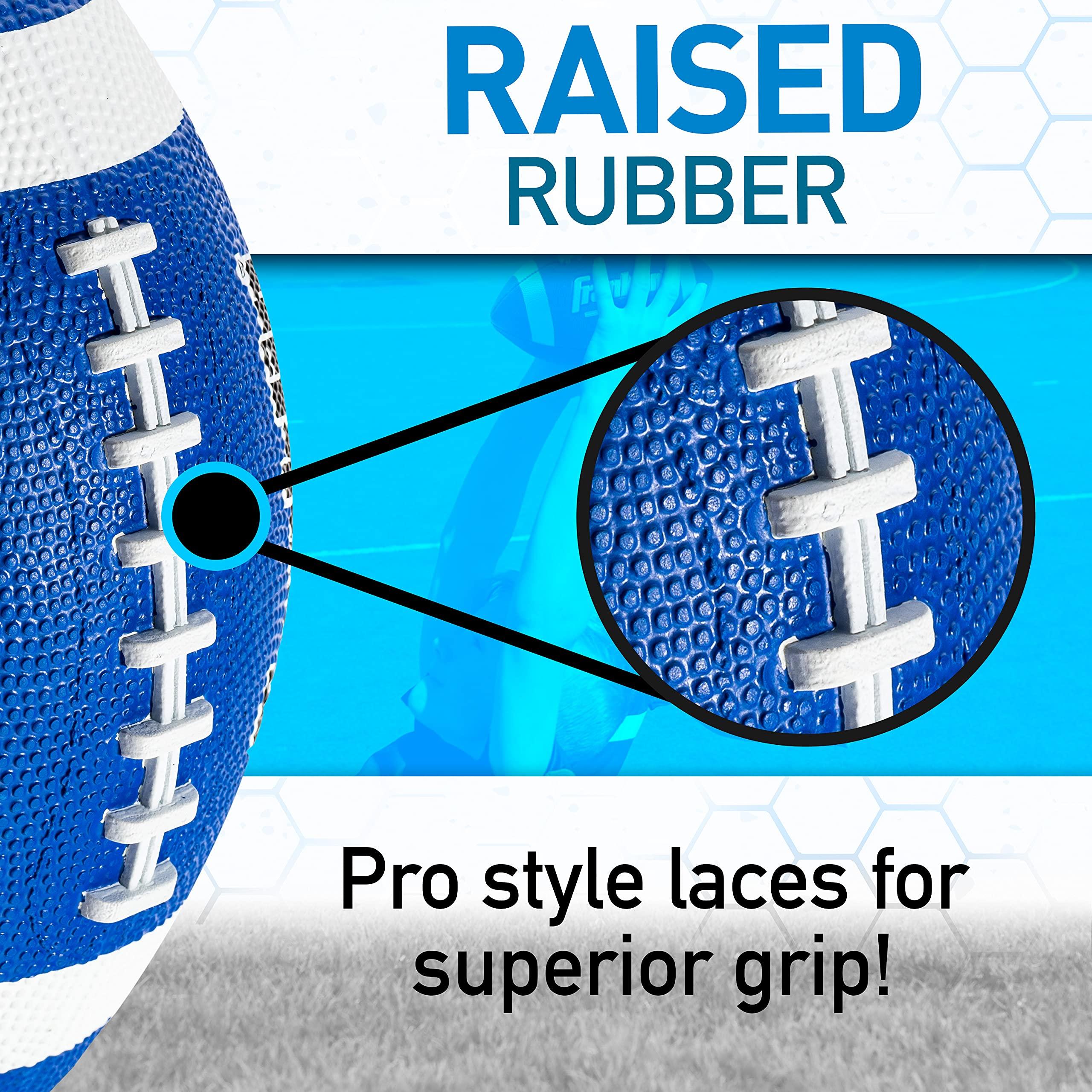 Franklin Sports Kids Junior Grip-Rite Youth Junior Size Rubber Footballs - Peewee Kids Durable Outdoor Footballs - Single & Bulk Packs Available - Image 4