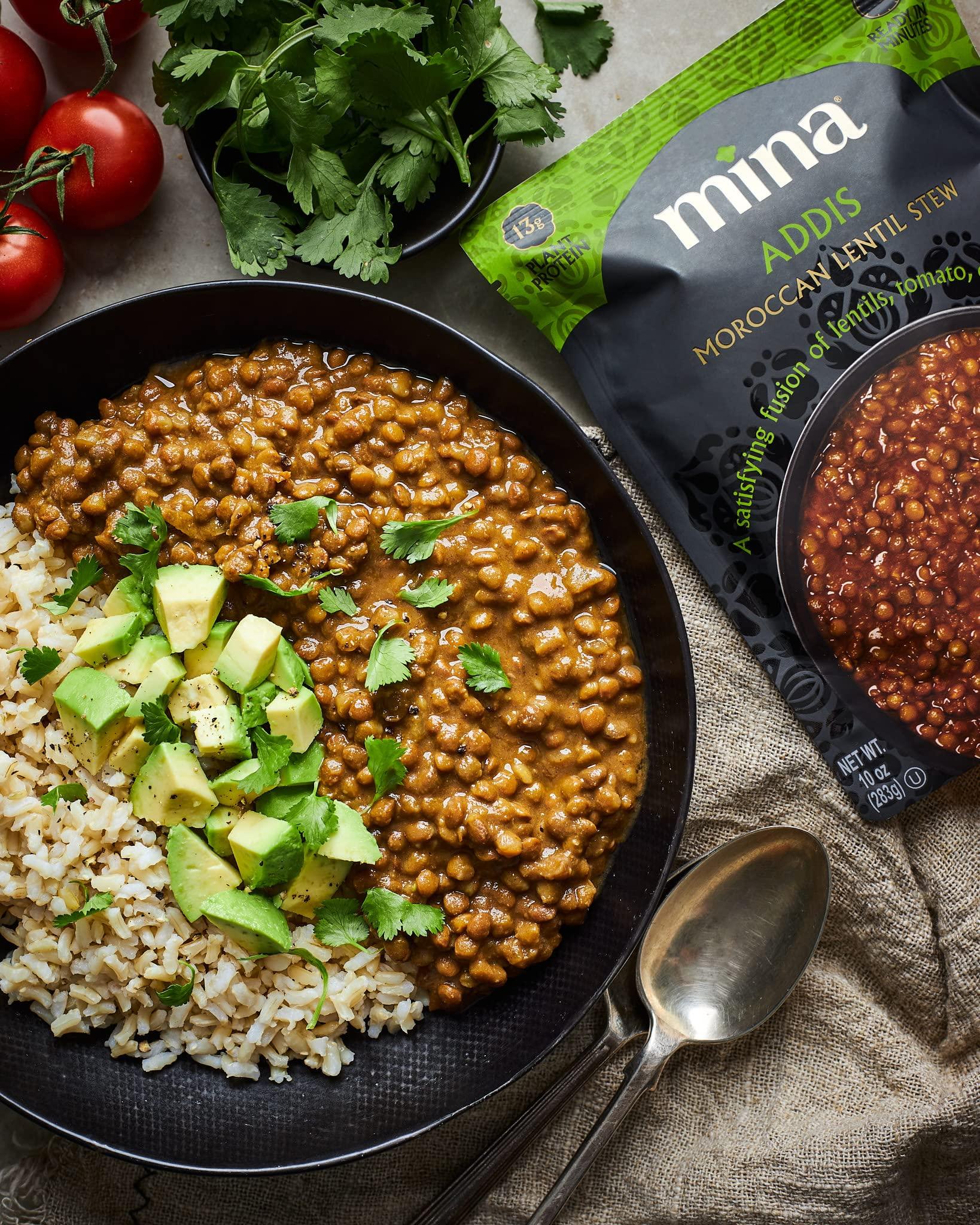 Mina Moroccan Lentils, Ready to Eat, Lentils High In Plant Based Protein, Vegan, Non-GMO, Gluten Free, Kosher, Microwavable, Packaged Meal & Side Dish, 10 oz - Image 5