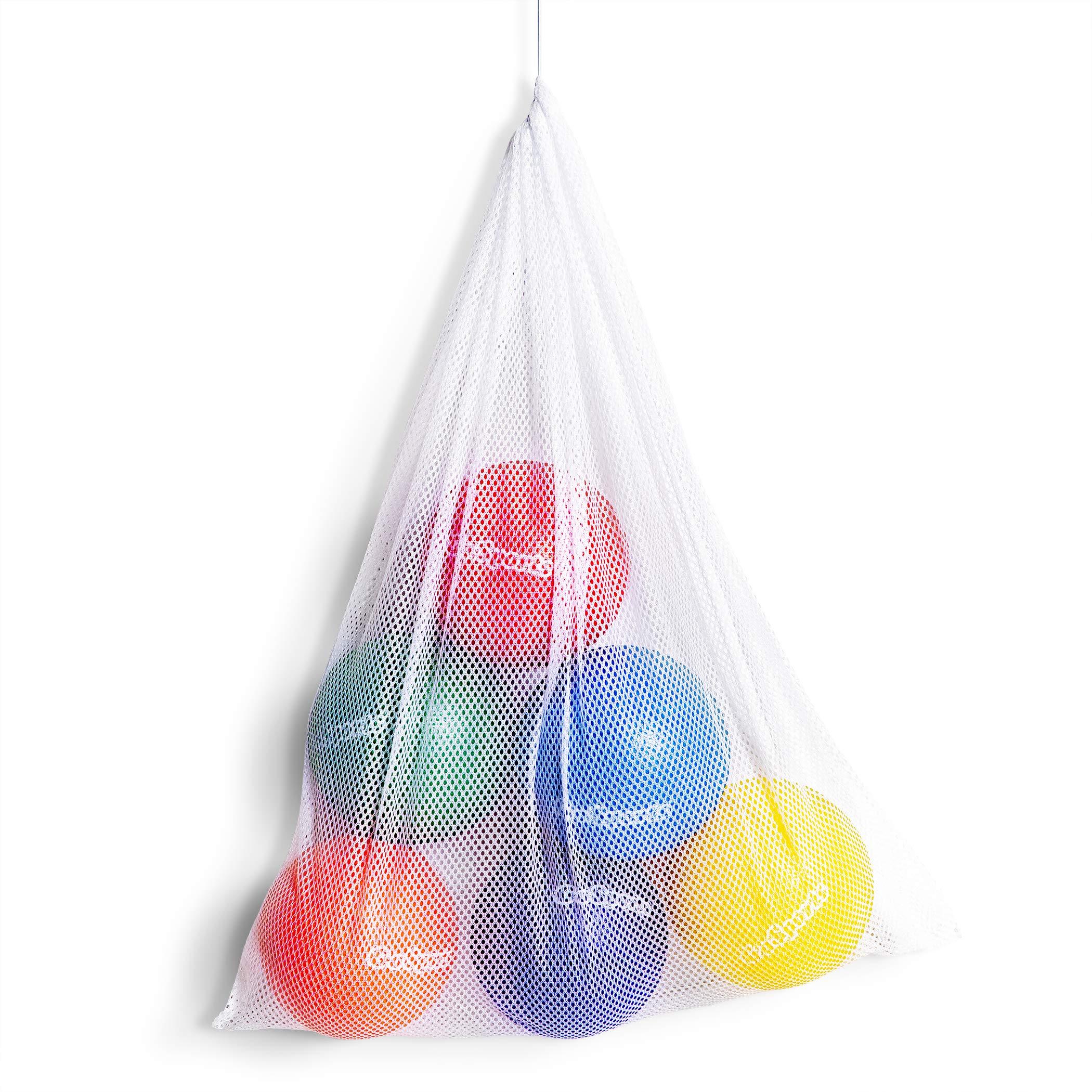 GoSports Inflatable Dodgeballs - Choose 5 Inch or 7 Inch No Sting Balls - Set of 6 Includes Ball Pump & Mesh Bag - Image 7