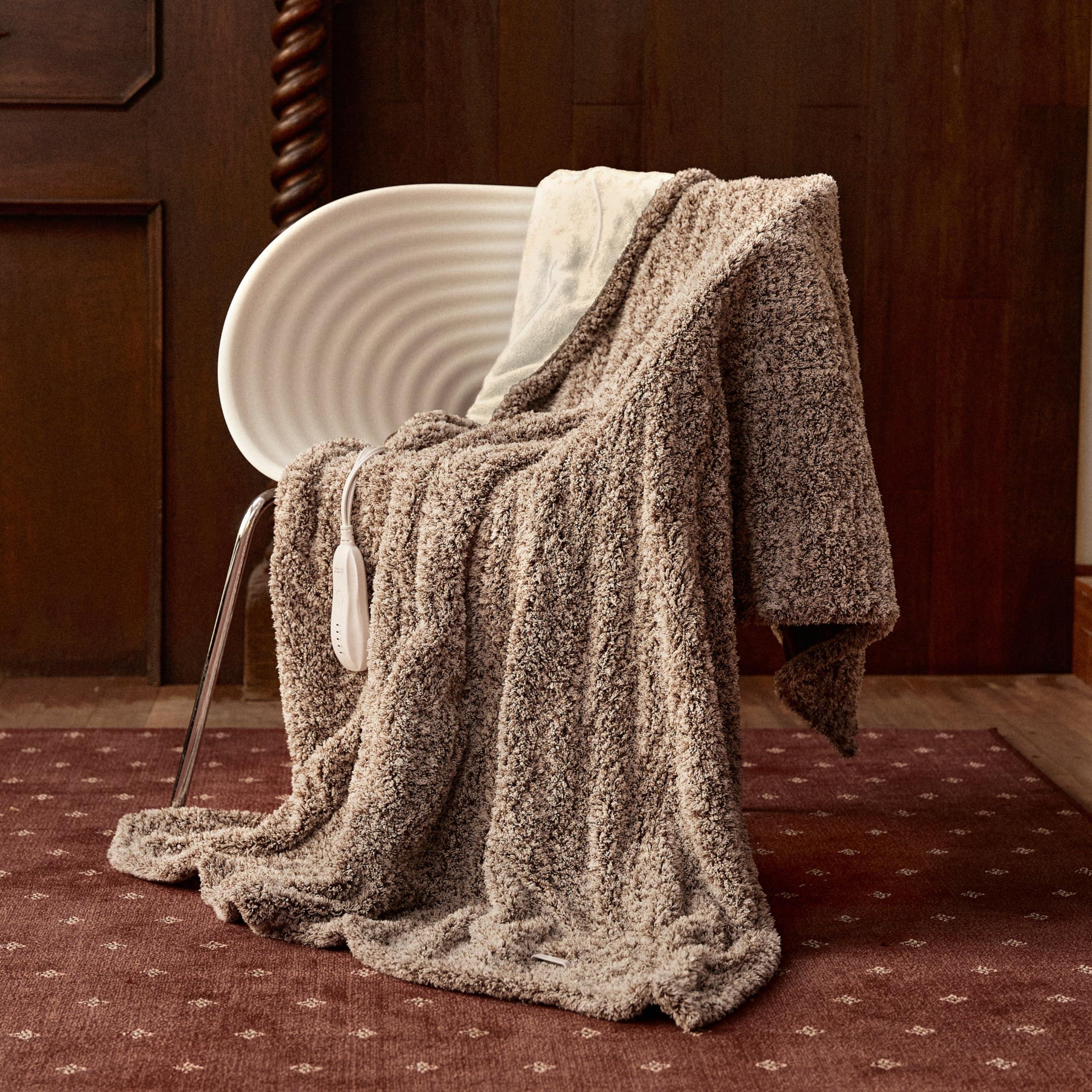 Templewet Heated Blanket Electric Throw 50" x 60" -Heated Throw Blanket with 5 Heating Levels & 3 Hours Auto Off,Machine Washable,ETL & FCC Certification,Over-Heat Protect（Racoon）