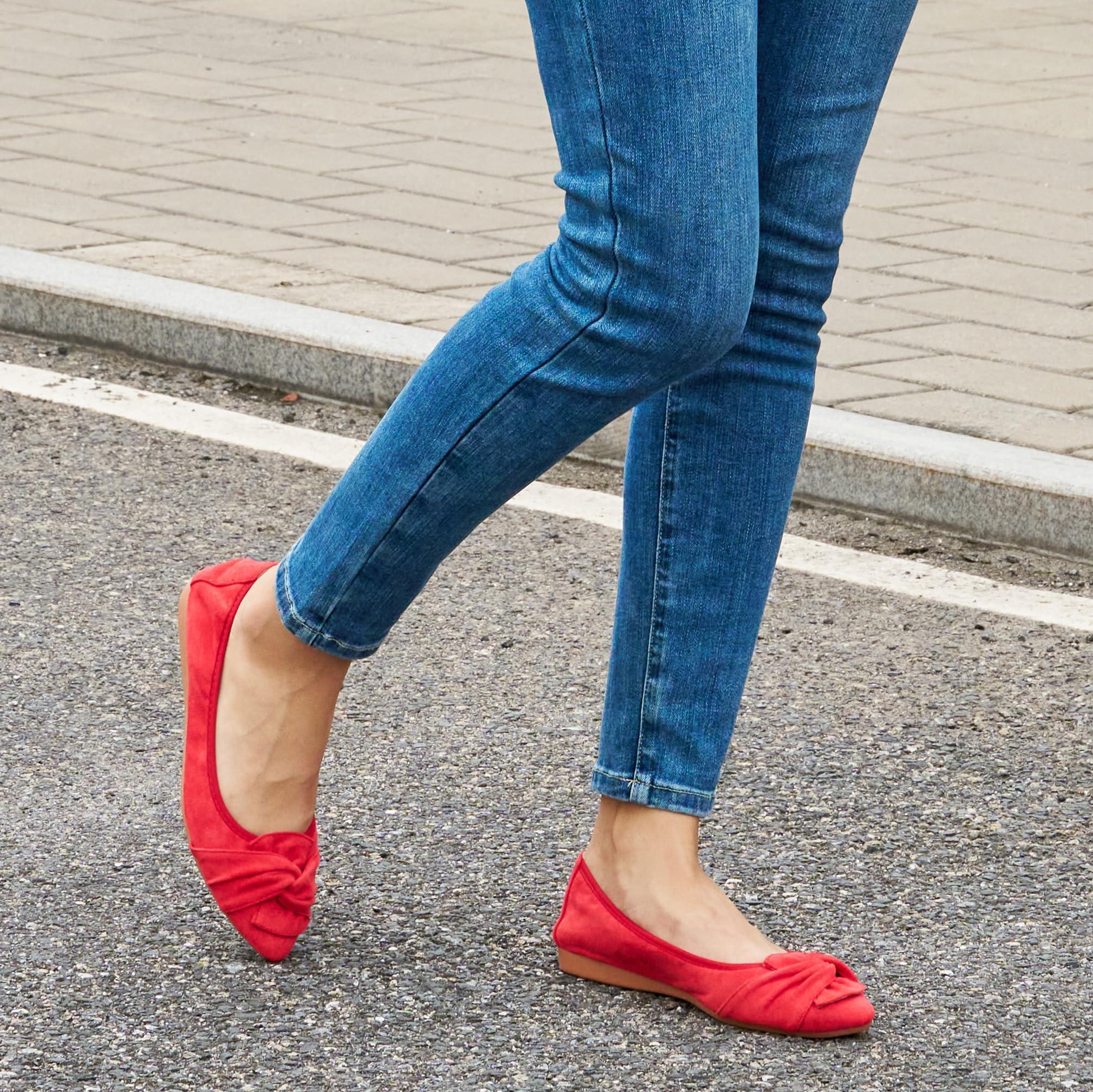 Aomigoct Ballet Flats for Women Dressy: Pointed Toe Comfortable Wedding Womens Flats - Casual Work Walking Shoes - Image 2