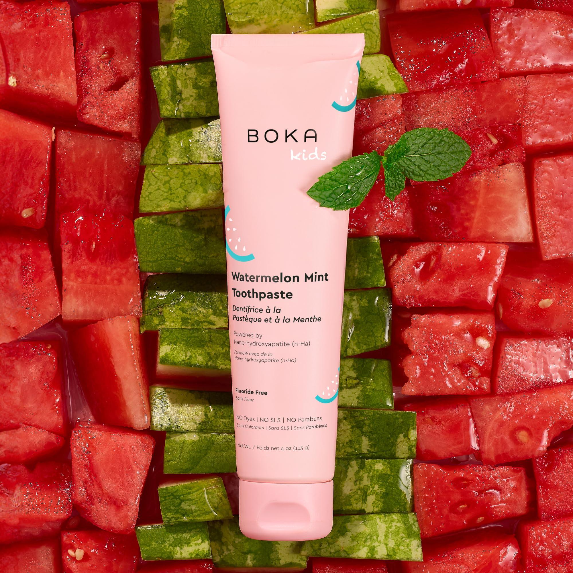 Boka Fluoride Free Toothpaste Nano Hydroxyapatite Toothpaste - Watermelon Mint Flavor, 4 oz 1Pk US Manufactured - Image 2