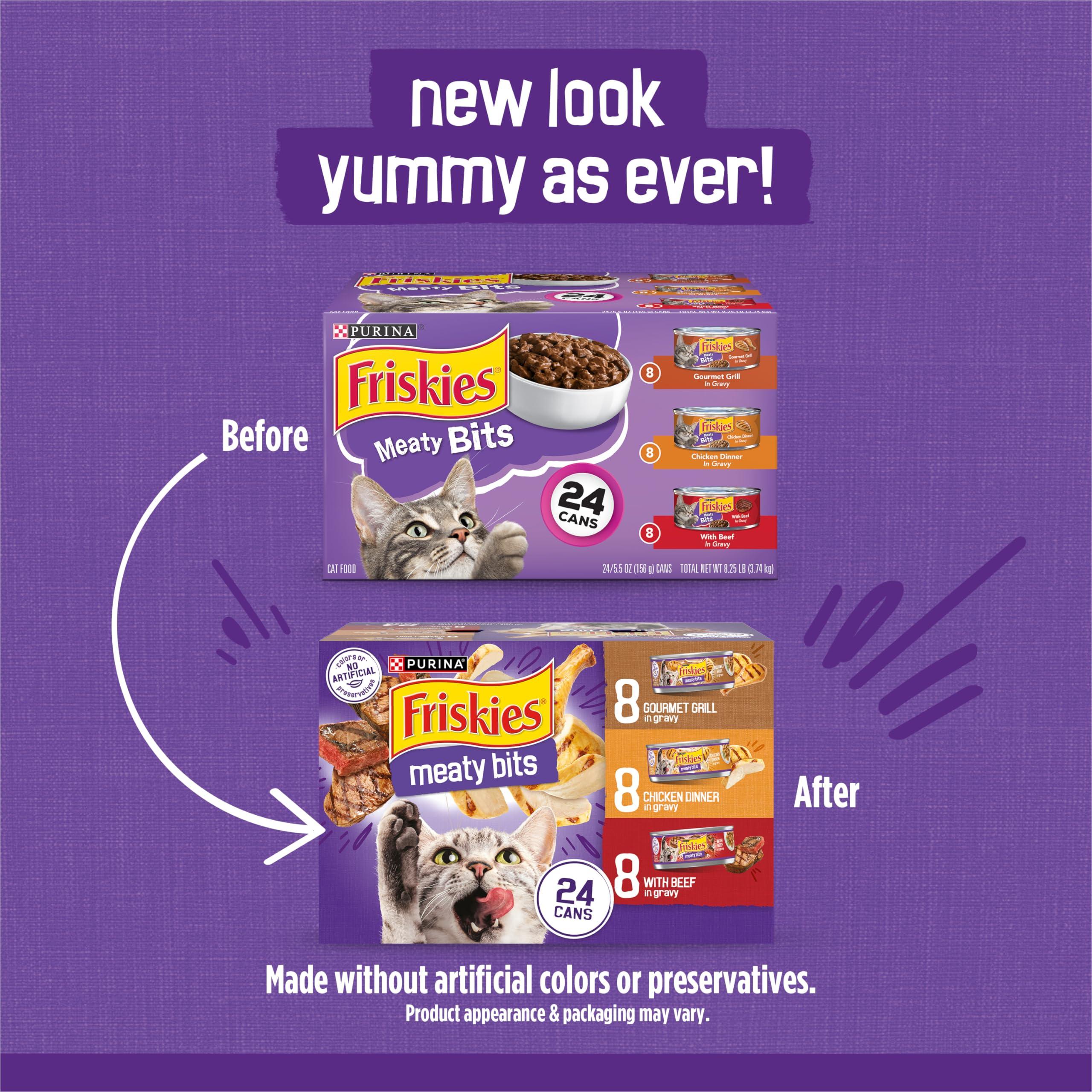 Purina Friskies Gravy Wet Cat Food Variety Pack, Meaty Bits - (Pack of 24) 5.5 oz. Cans - Image 2