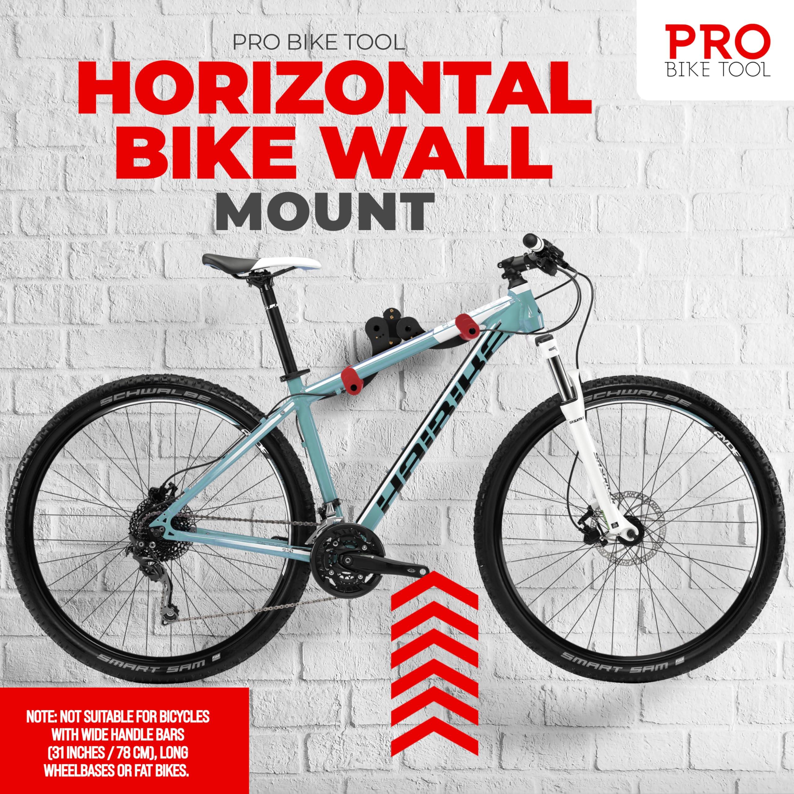 PRO BIKE TOOL Bike Wall Mount - Horizontal Indoor Bike Rack for 1 Bicycle - Bike Rack for Garage - Safe and Secure Bike Hook for Road, Mountain or Hybrid Bikes - Bike Hanger, Bicycle Storage - Image 3