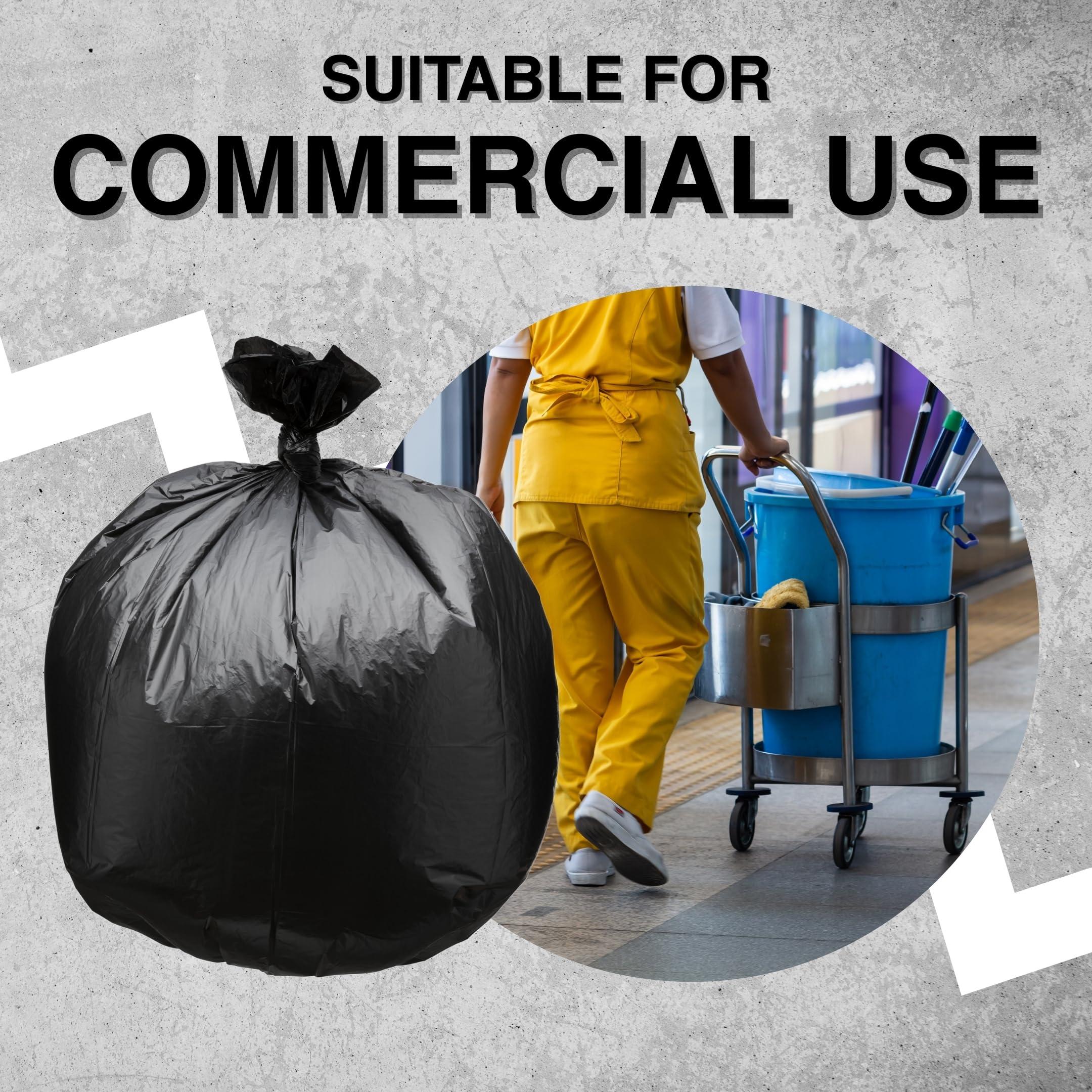 Top Knot Bags 45 Gallon Garbage Trash Bag 40X48" Black 150 Count Can Liner Bulk 40 Gallon 41 Gallon 42 Gallon 44 Gallon Made in USA - Image 7