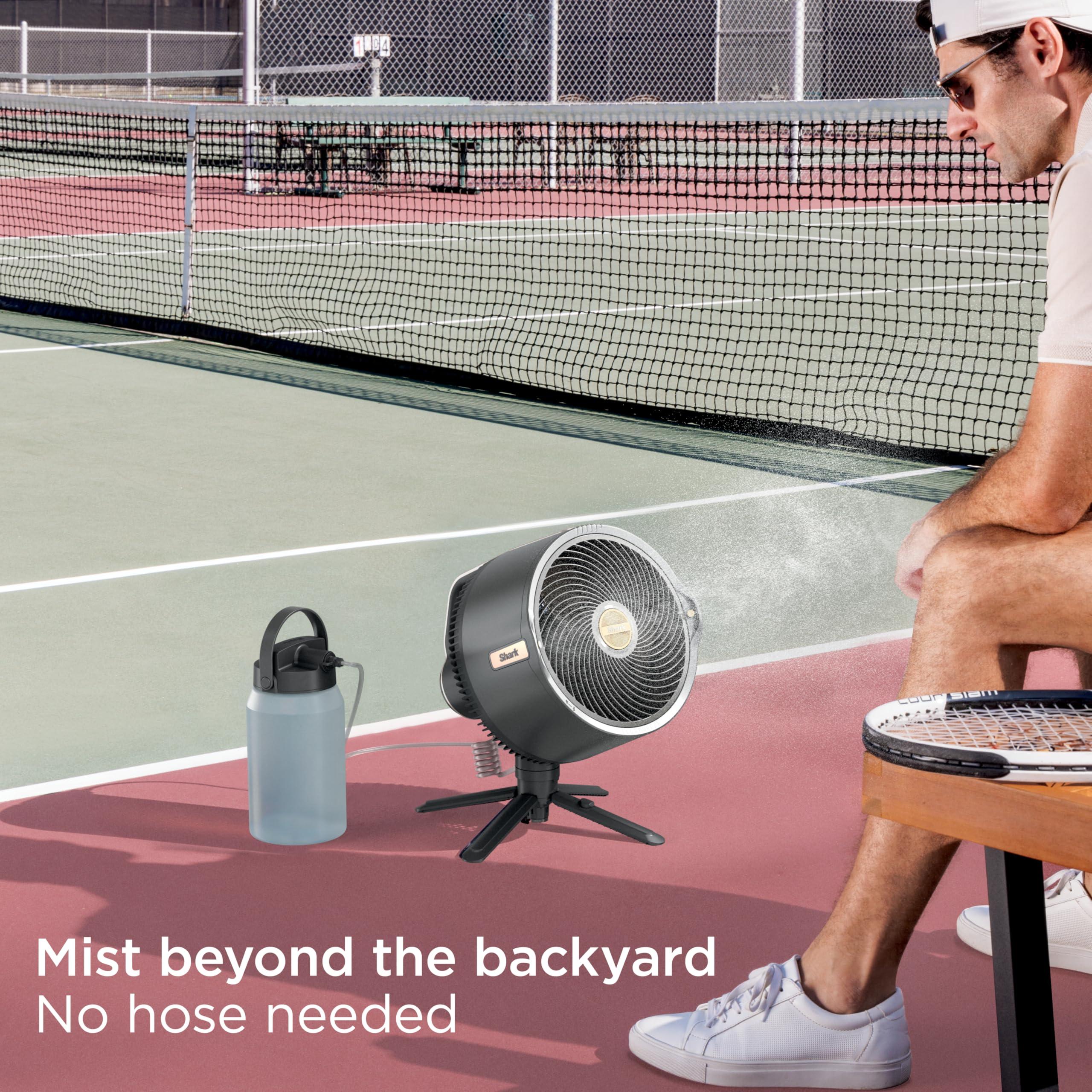Shark FlexBreeze Pro Mist Fan — Indoor & Outdoor, Integrated Misting, Pedestal to Tabletop, Corded or Cordless, Up to 24-Hr Battery, Oscillating, Charcoal Grey, FA302 (2025 Release) - Image 8