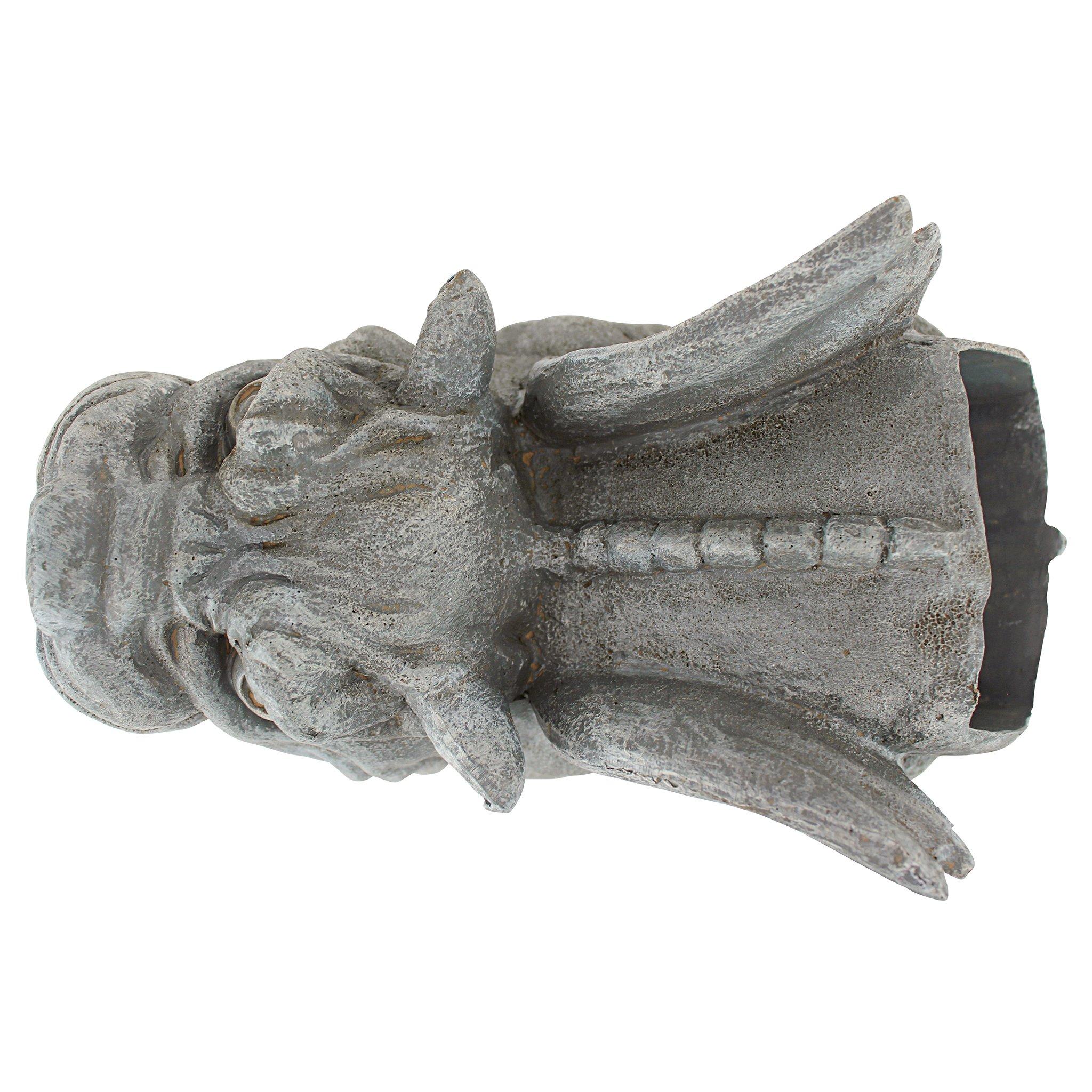 Design Toscano Roland the Gothic Gargoyle Gutter Guardian Rain Downspout Extension Outdoor Statue, 10 Inch Long, Cast Stone Resin, Grey Stone Finish - Image 9