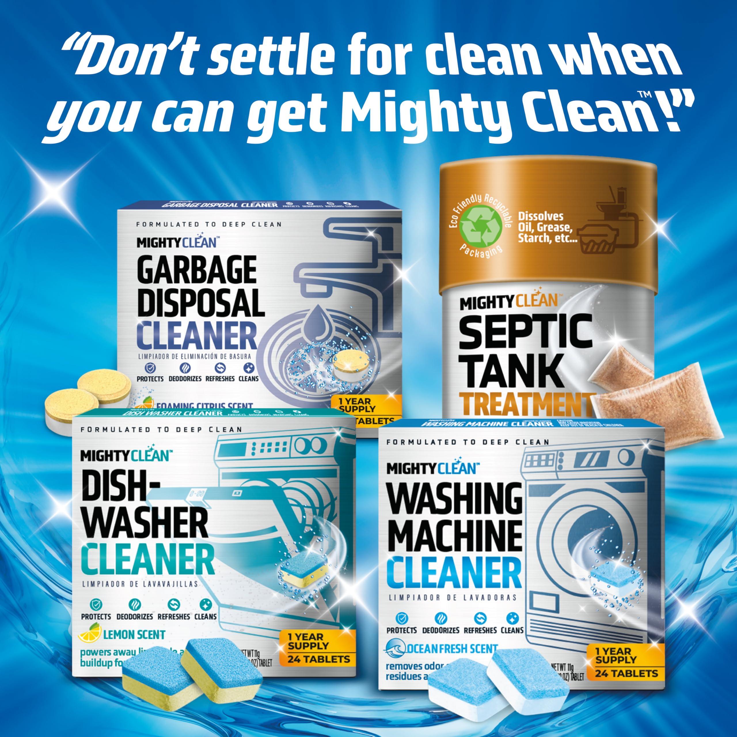MIGHTY CLEAN Washing Machine Cleaner Tablets 24 Pack - 1 Year Supply, Septic Safe Washing Machine Cleaning Tablets, Washer Cleaner Tablet, Works with All Washers Including HE - Image 7