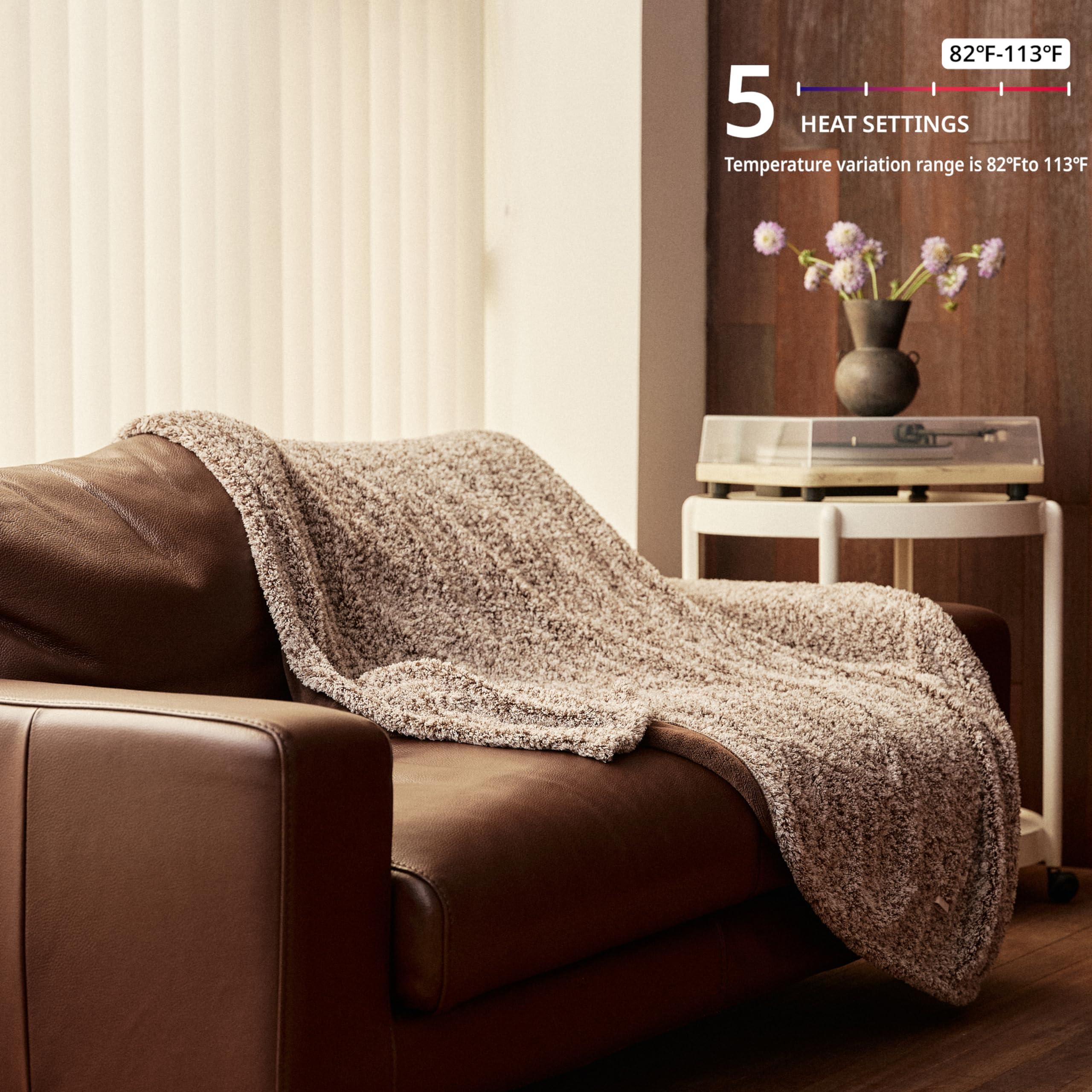 Templewet Heated Blanket Electric Throw 50" x 60" -Heated Throw Blanket with 5 Heating Levels & 3 Hours Auto Off,Machine Washable,ETL & FCC Certification,Over-Heat Protect（Racoon） - Image 8