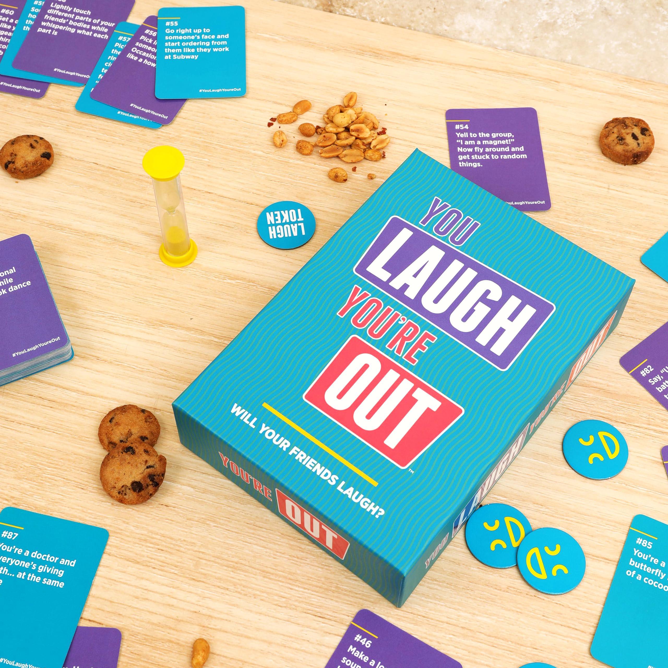 You Laugh You're Out A Party Game with Hilarious Charades Family Card Games for Adults & Kids, 125 Prompt Cards Fun Card Games for Family Game Nights, Graduation Gifts, Gatherings, & Parties Ages 14+ - Image 2