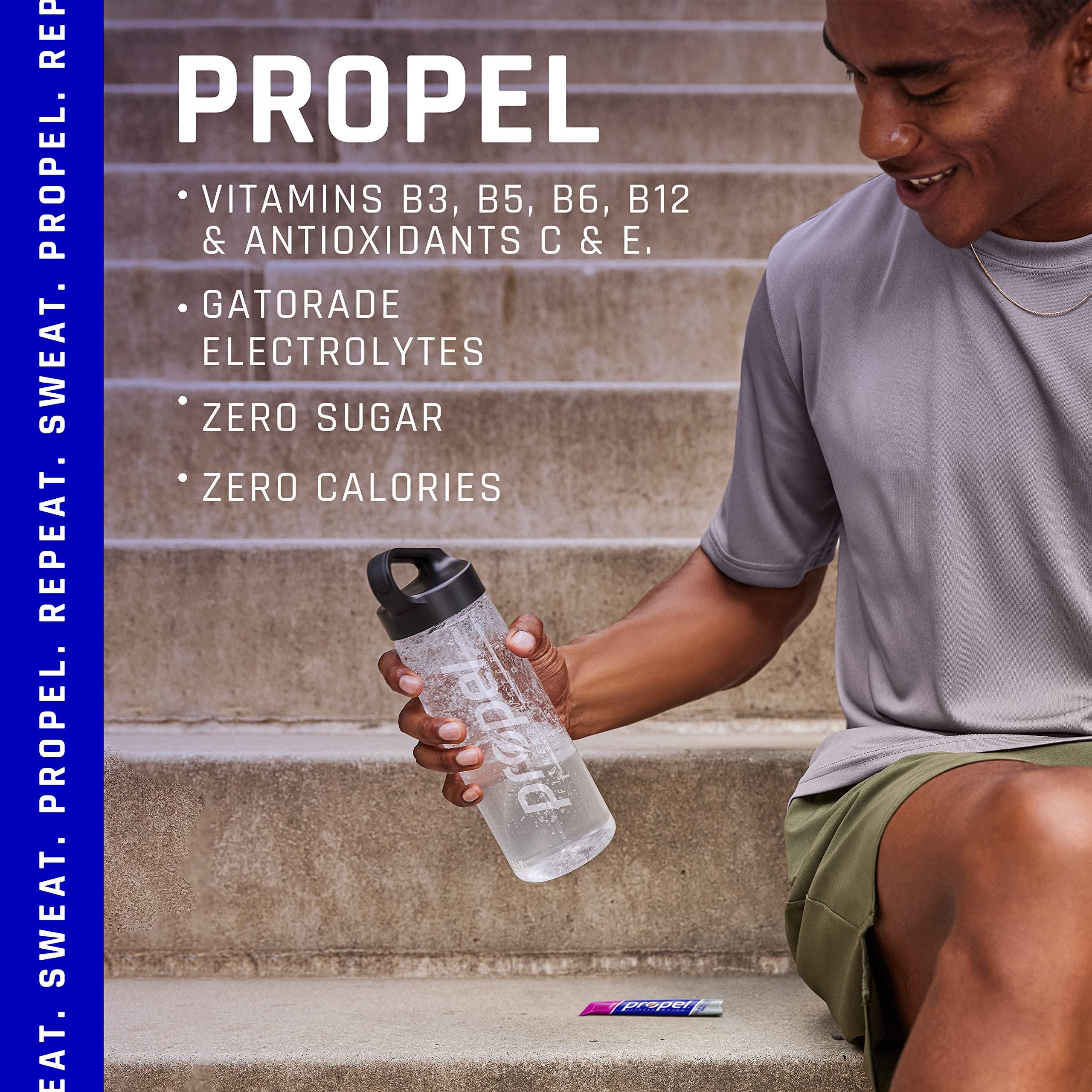 Propel Powder Packets 4 Flavor Variety Pack With Electrolytes, Vitamins and No Sugar 10 Count (Pack of 5) (Packaging May Vary) - Image 3