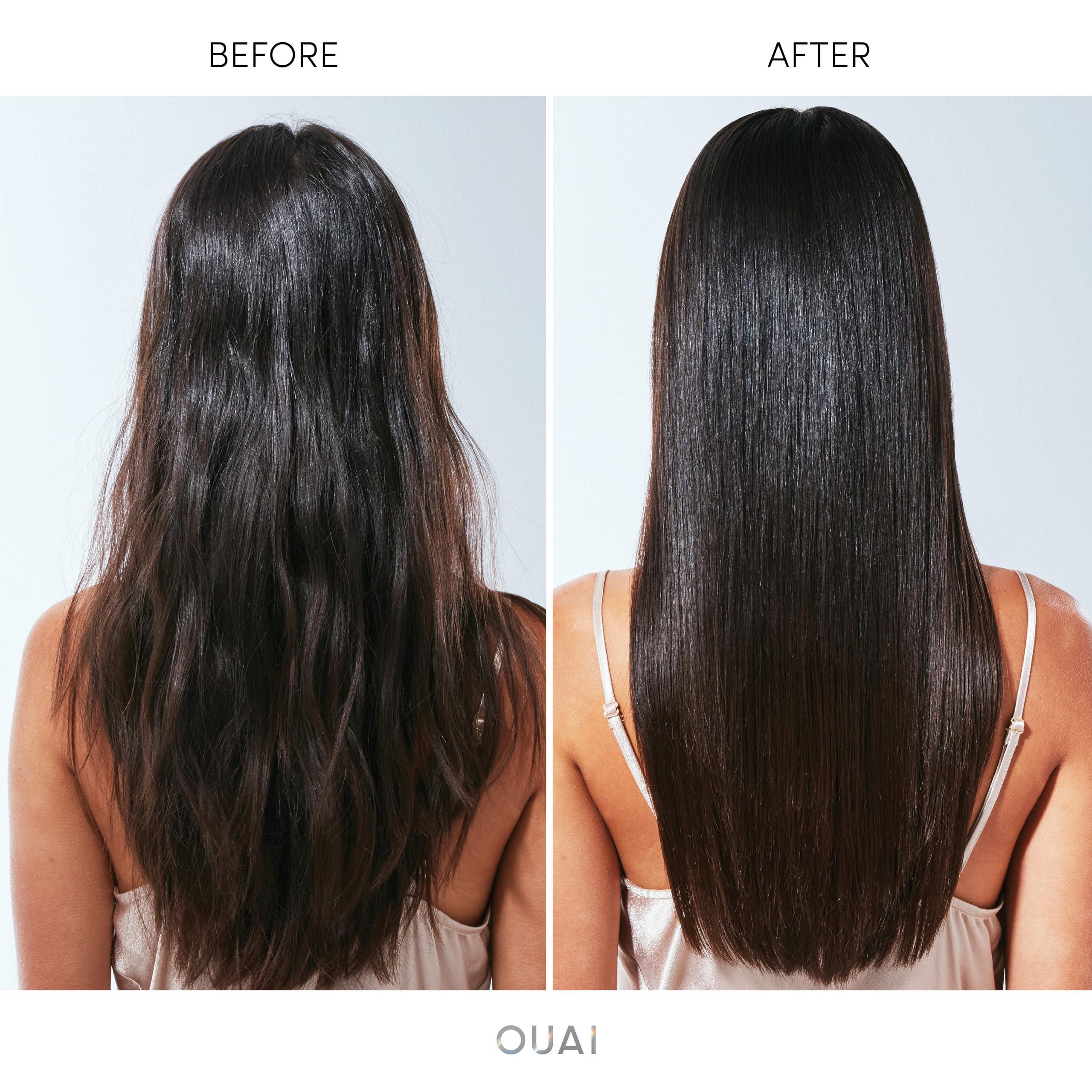 OUAI Hair Gloss - In-Shower Shiny Hair Treatment & Glaze with Frizz Control - Heat Protectant Infused with Hyaluronic Acid, Rice Water & Panthenol - Paraben, Phthalate & Sulfate Free (6 Oz) - Image 3