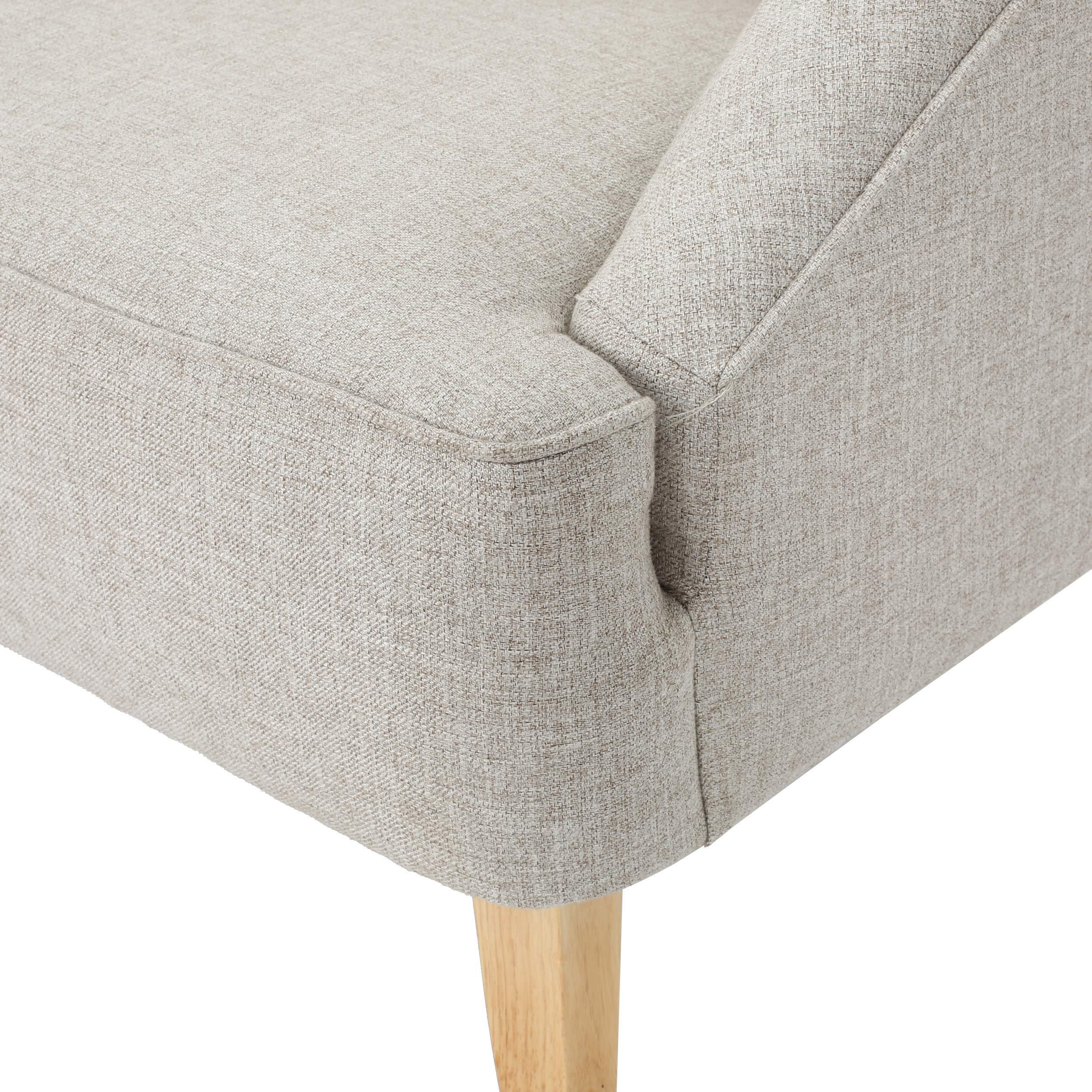 Christopher Knight Home Justus Mid-Century Modern Fabric Loveseat, Beige / Natural - Image 8