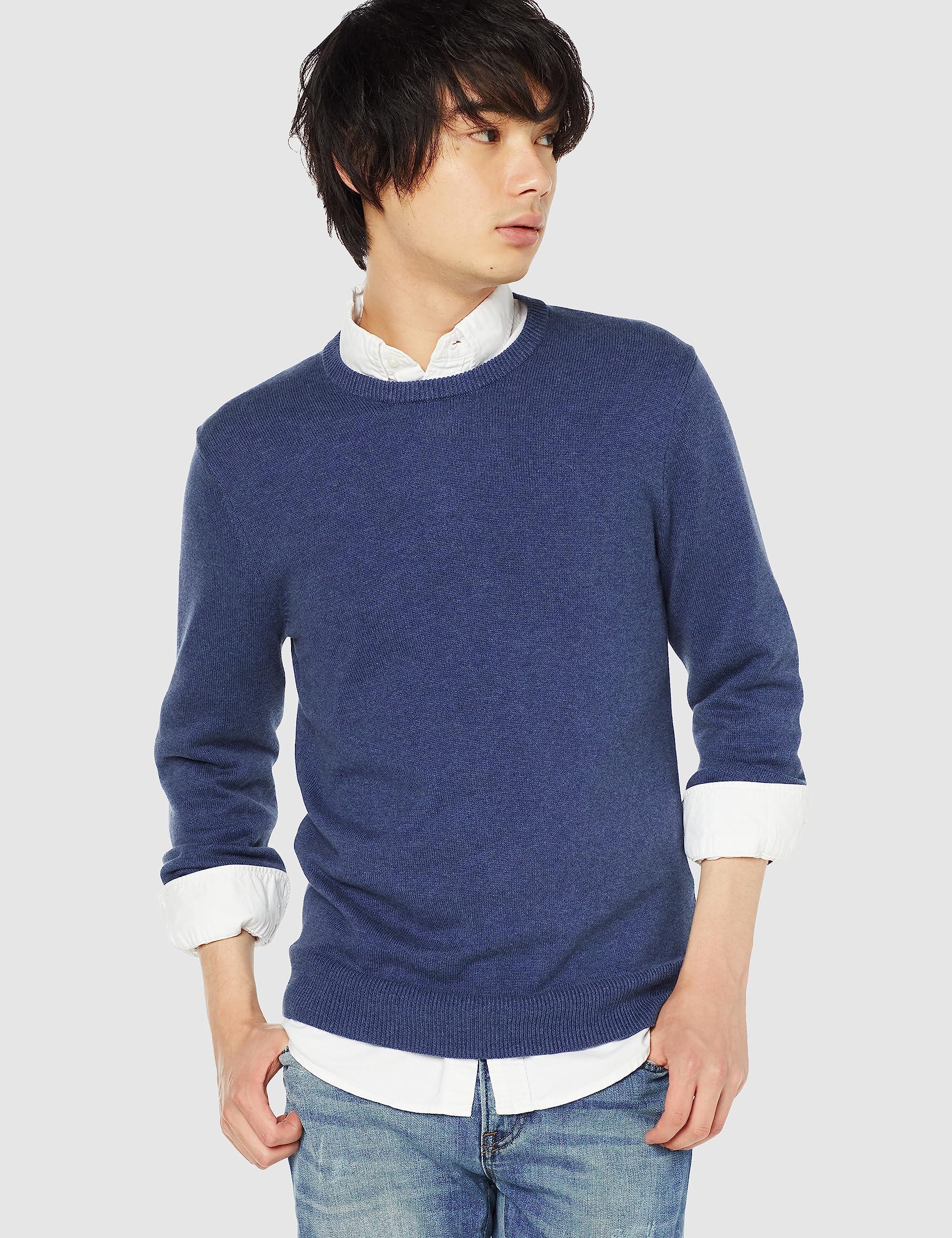 Amazon Essentials Men's Long-Sleeve Crewneck Sweater, 100% Cotton, Big & Tall Options Available - Image 4