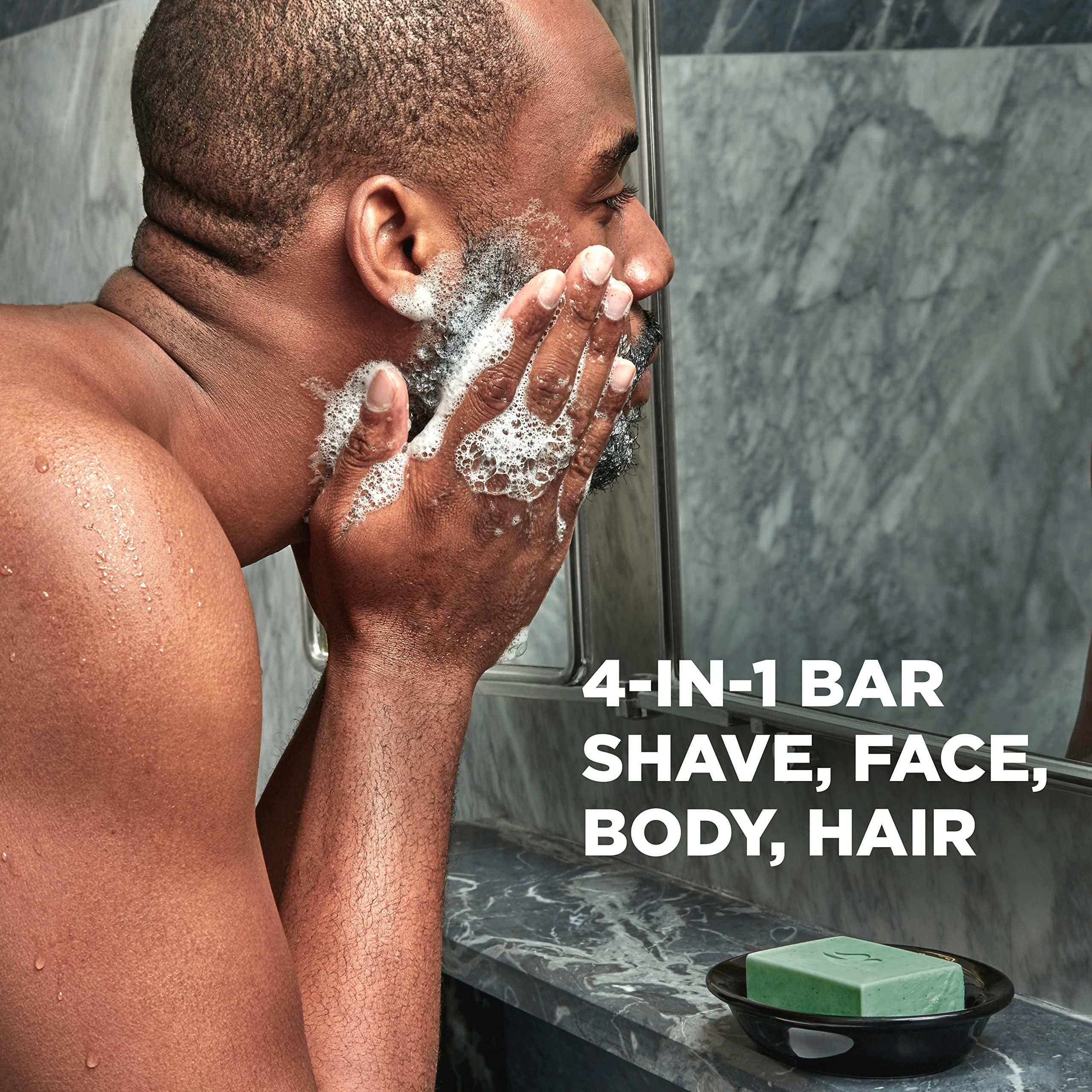 DOVE MEN + CARE Plant-Powered Natural Essential Oil Bar Soap Reinvigorating Lime + Avocado Oil to Clean and Hydrate Mens Skin 4-in-1 Bar Soap for Men's Body, Hair, Face and Shave. 5 oz, 4 Count - Image 3