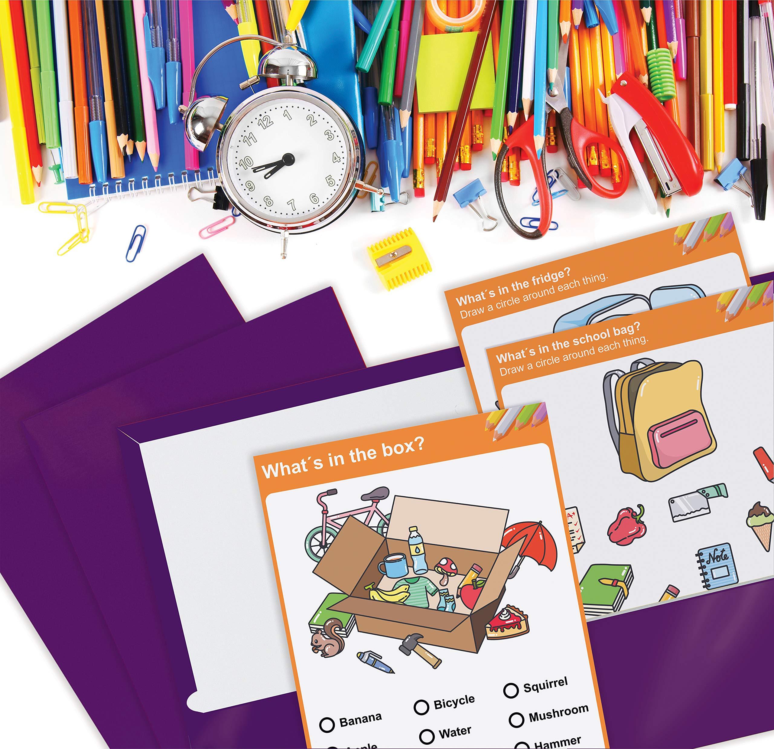 Better Office Products Pocket Glossy Laminated Purple Paper Folders, Letter Size, Box of 25 - Image 3