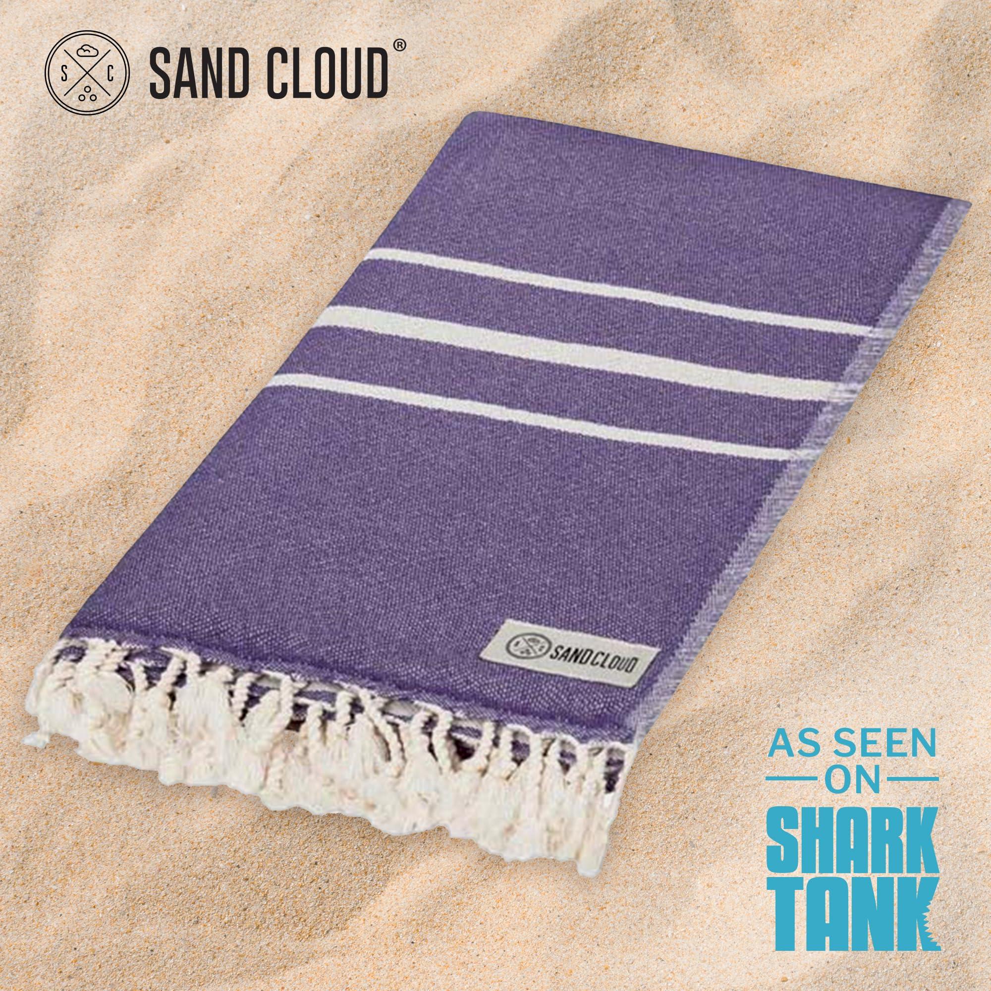 Sand Cloud Turkish Beach Towel - Sand Free - 100% Organic Turkish Cotton Yarn - Quick Dry Towel for Beach, Picnic, Blanket or Bath Towel - As Seen on Shark Tank - Santa Fe (Purple) - Image 2