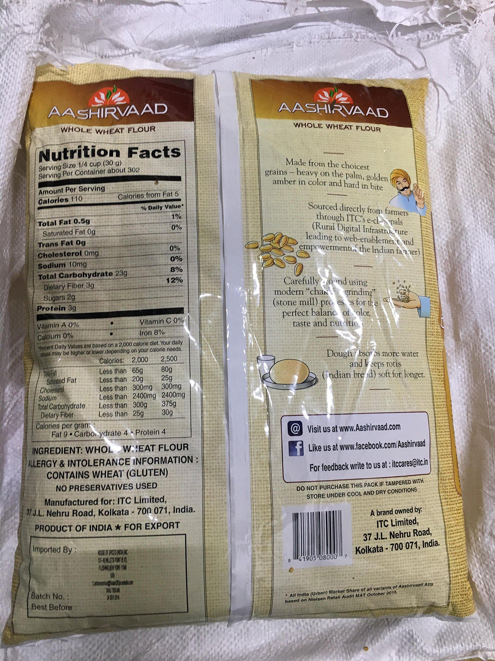 AASHIRVAAD WHOLE WHEAT FLOUR 20 LB - Image 2
