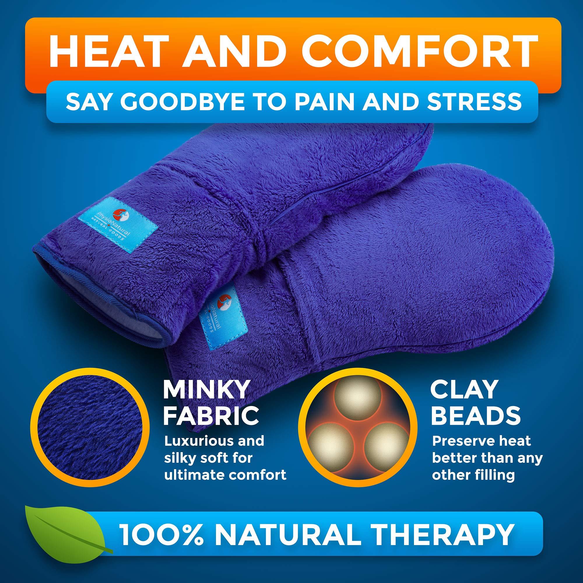Microwave Safe Therapy Mittens with Flax Seeds - Moist Heat Therapy Relief for Hands and Fingers for Stiff Joints, Trigger Fingers, Inflammation, Raynauds, Carpal Tunnel, Natural Aromatherapy Gloves - Image 6