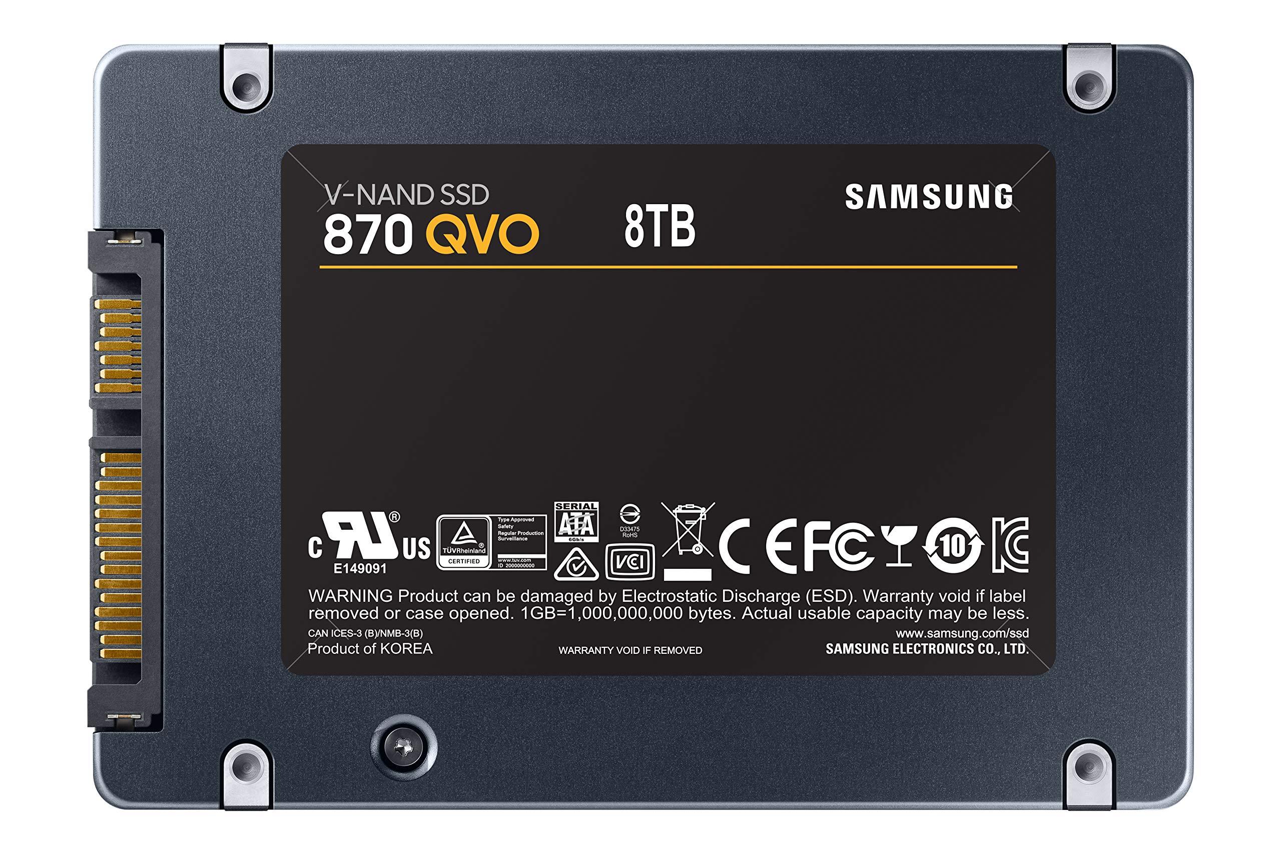 SAMSUNG 870 QVO SATA III SSD 8TB 2.5" Internal Solid State Drive, Upgrade Desktop PC or Laptop Memory and Storage for IT Pros, Creators, Everyday Users, MZ-77Q8T0B - Image 7