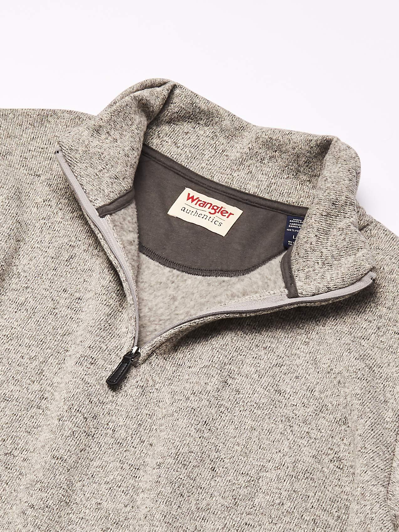 Wrangler Authentics Men's Long Sleeve Fleece Quarter-Zip Sweater - Image 6