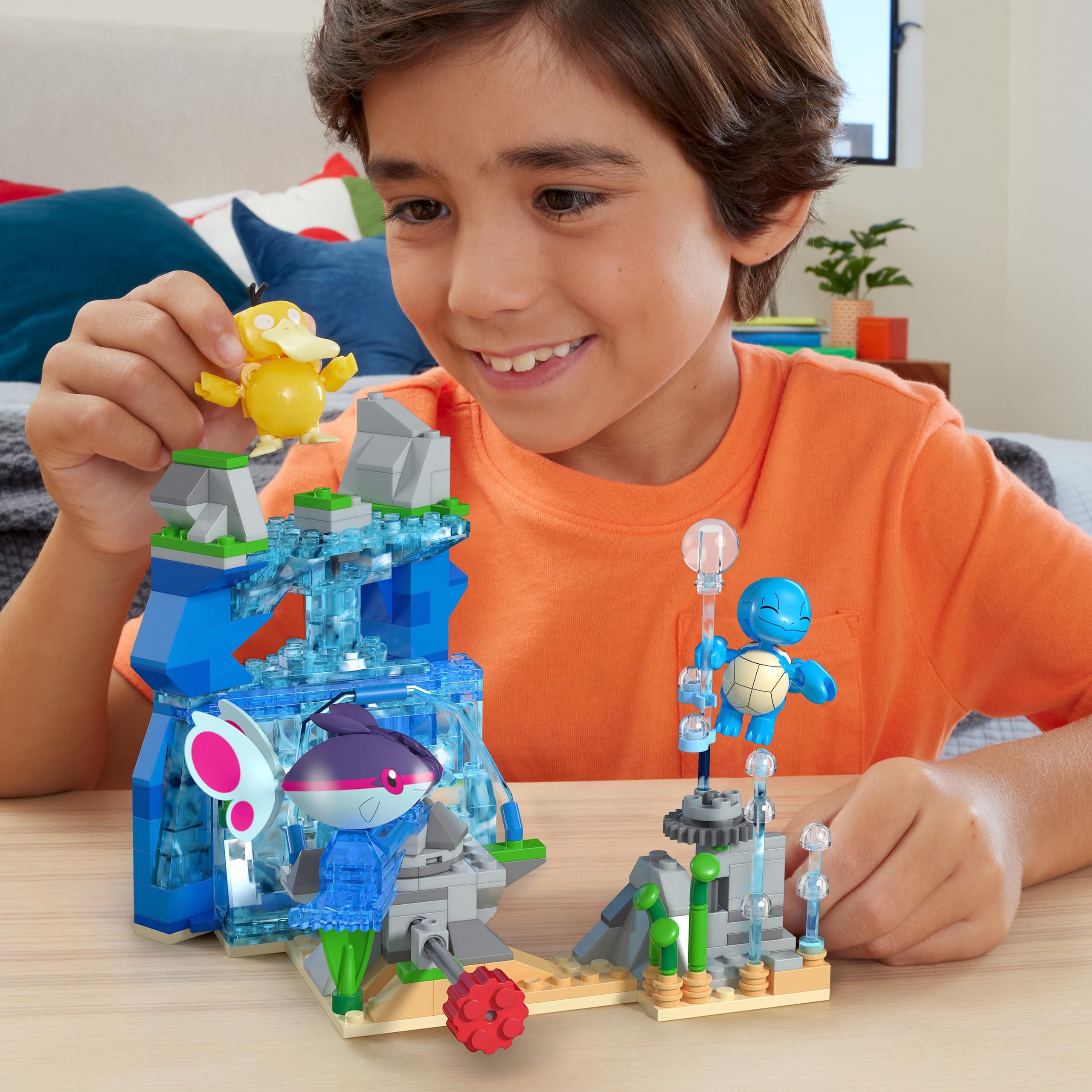 MEGA Pokémon Building Toys Set Aquatic Adventure with 319 Pieces, 2 Poseable Characters, for Kids - Image 2