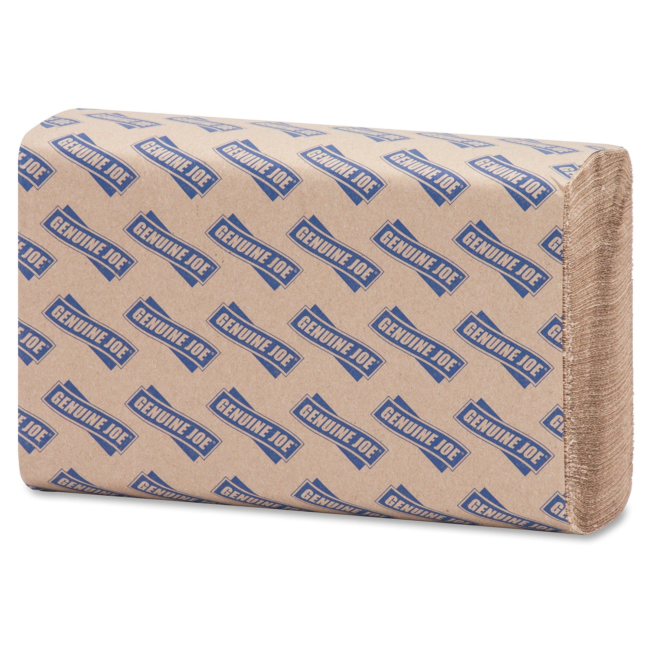 Genuine Joe GJO21040 Multifold Natural Towels, 9.25" x 9.40",Packaging may vary, Pack of 4000