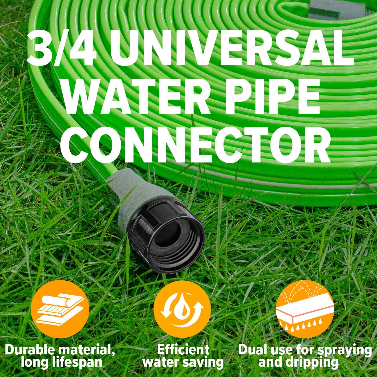 LAVEVE Sprinkler Soaker Hose for Yard 100 FT, Heavy Duty Garden Water Hoses with Stakes, Sprinklers System for Lawn, Flexible Drip Irrigation Tubing (50FT x 2 Pack) - Image 3
