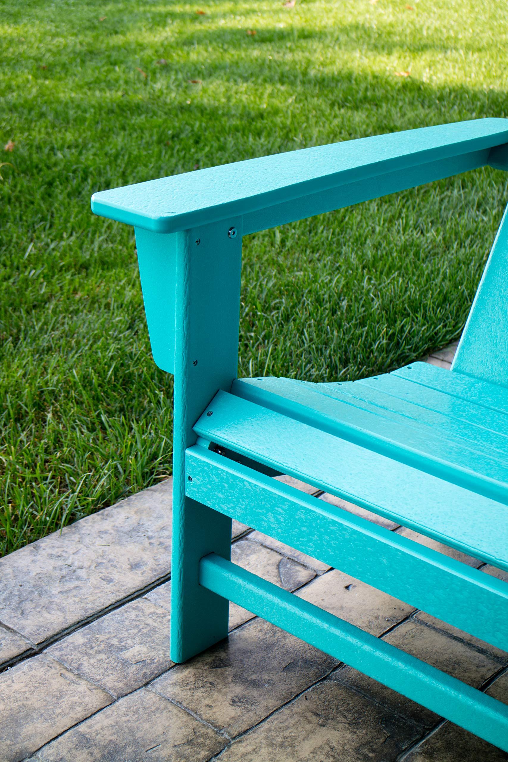 POLYWOOD AD420TE Modern Adirondack Chair, Teak - Image 9
