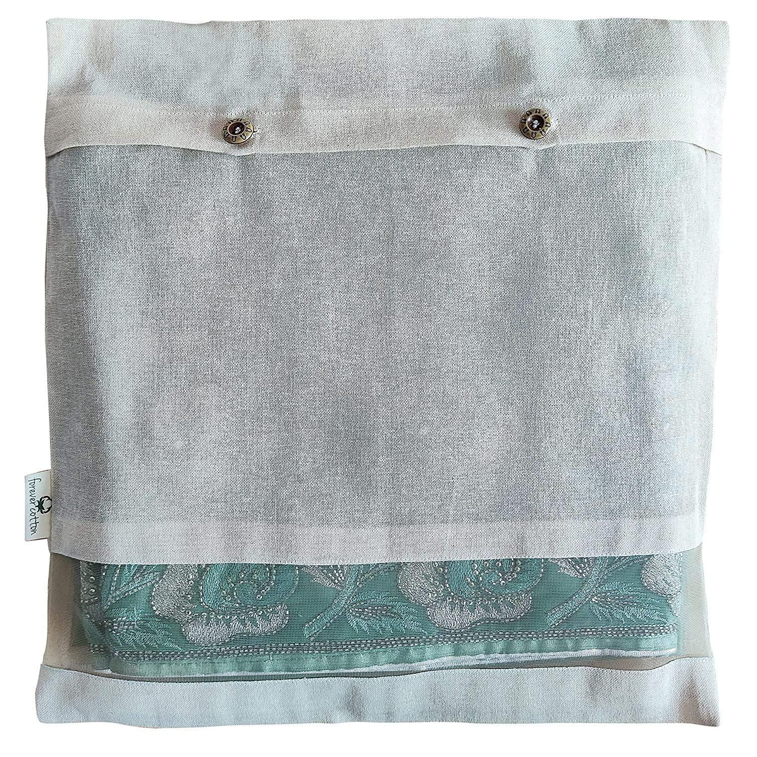 Garment Closet Off-White Bags: Premium Cotton Saree Covers with Net Window - Image 6