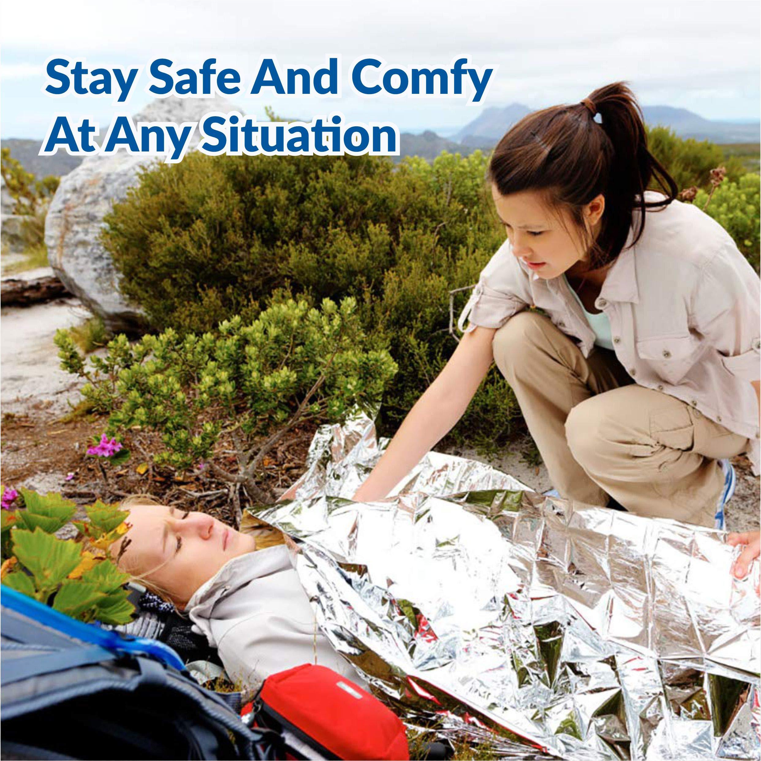 Primacare HB-10 Emergency Foil Mylar Thermal Blanket (Pack of 10), 52" Length x 84" Width, Silver - Image 5