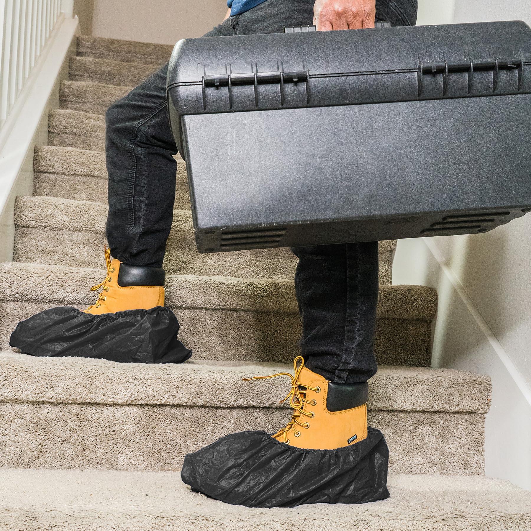Provizio Supply Waterproof Shoe Covers Disposable Non Slip Extra Large Boot Cover - (40 Pairs) - Image 3