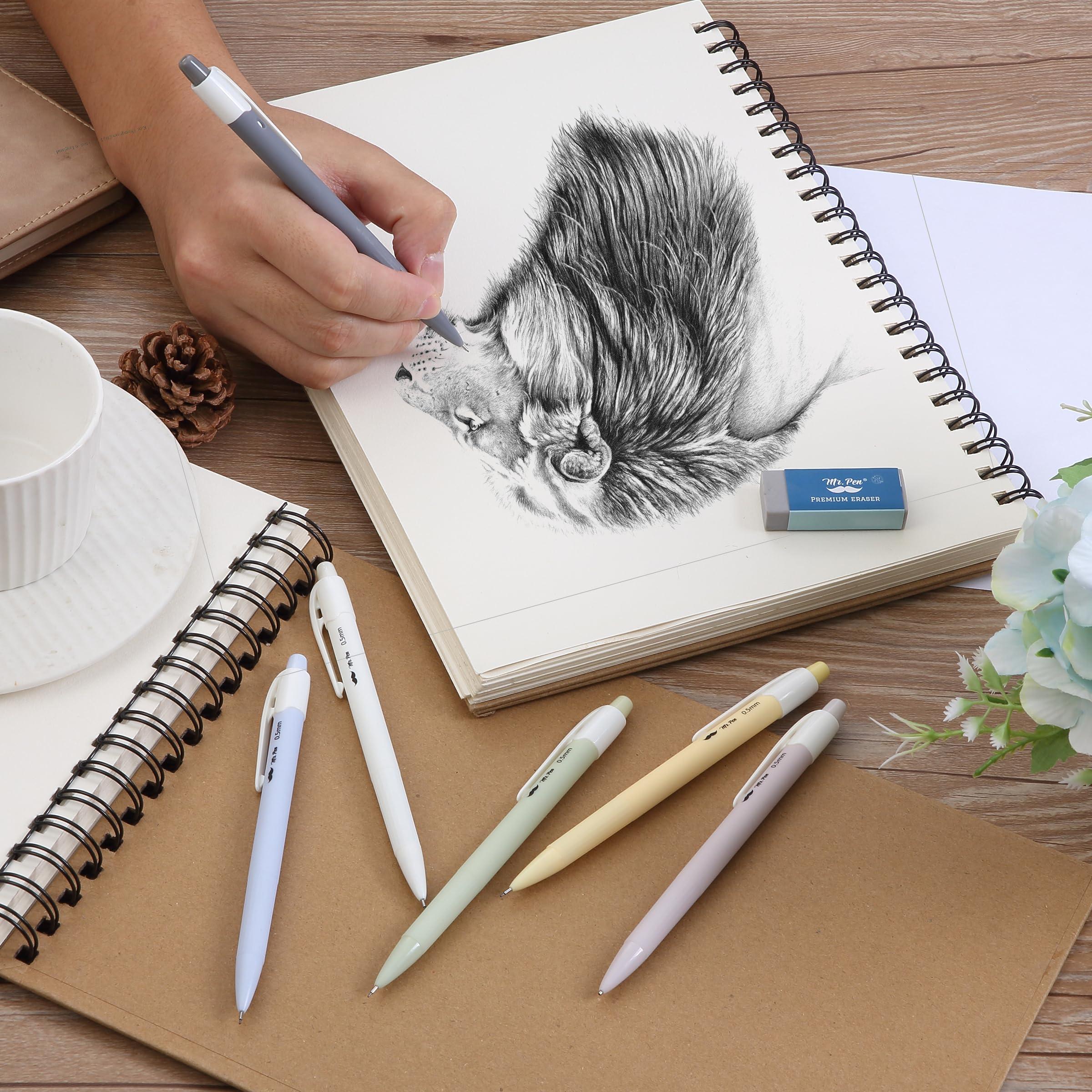 Mr. Pen- 0.5mm Mechanical Pencil Set, 6 Pack, Macaron Pastel, Cute Mechanical Pencils 0.5mm, Lead Pencils 0.5 - Image 2