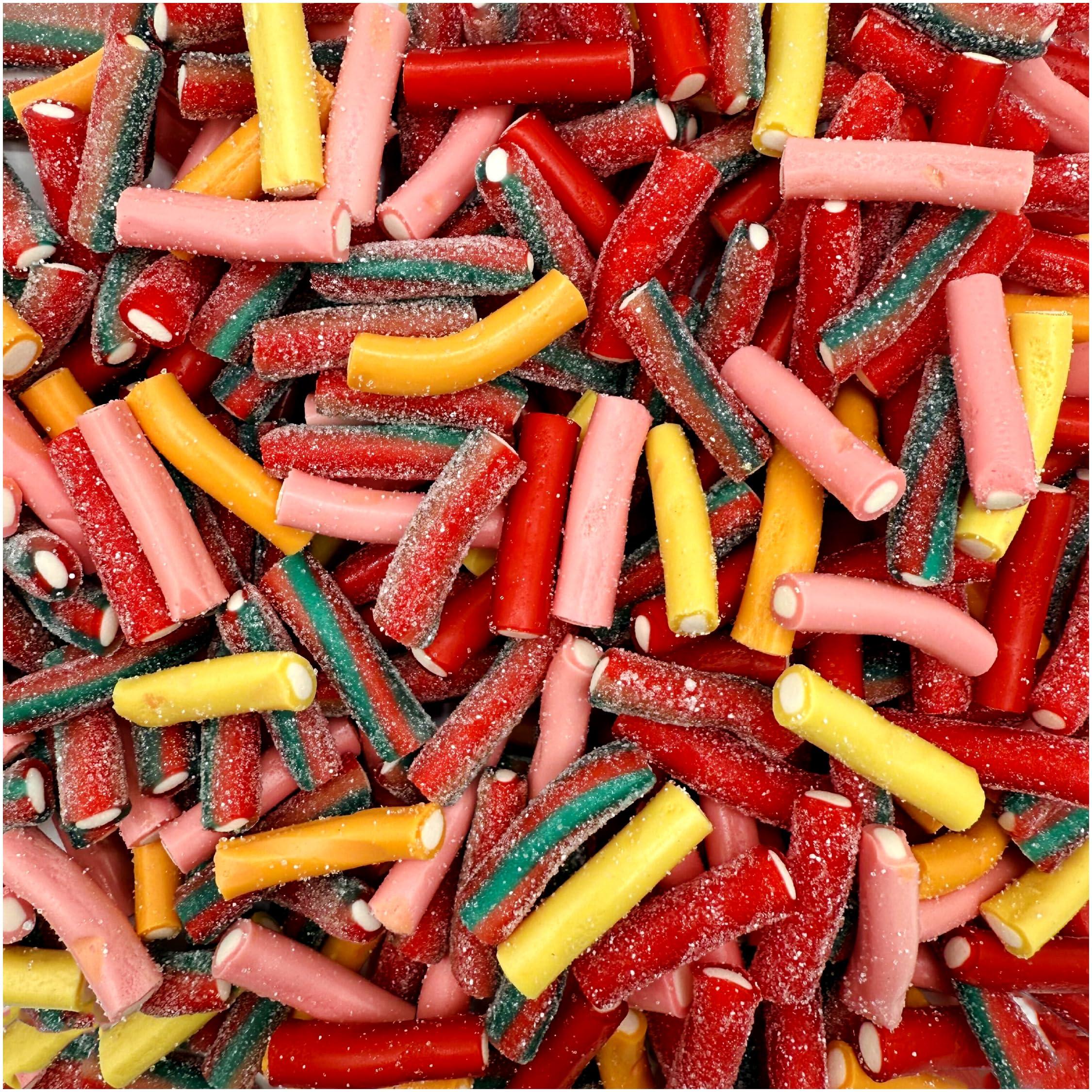 Pencil Bites Gummy Candy | 1 Pound Pack | Assorted Fruit Flavors Chewy Candies | Sweet & Sour Filled Mini Rope Candy | Bulk Gummy Candies for Parties, Snacks & Dessert Toppings