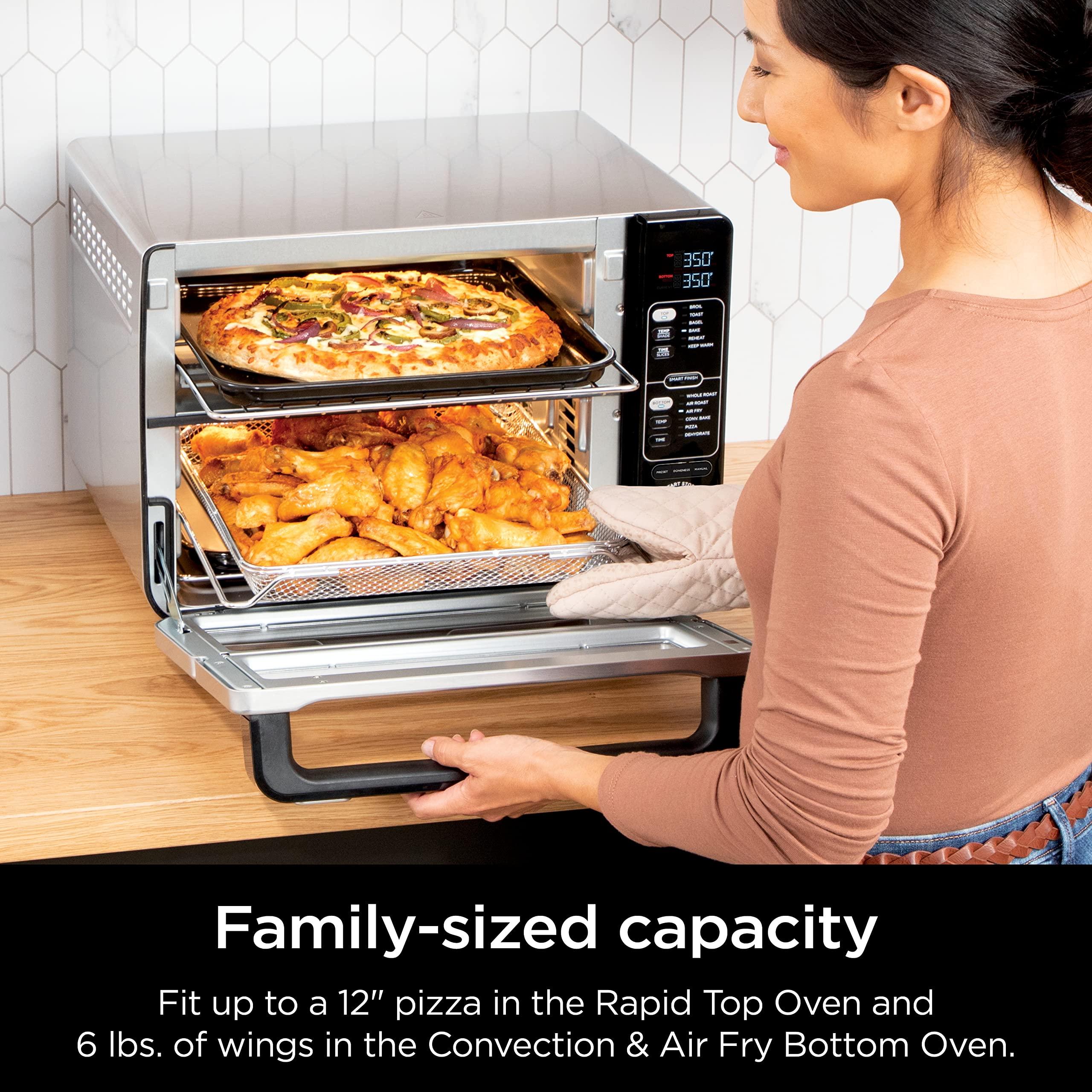 Ninja DCT451 Smart Double Oven, Rapid Top Convection, Air Fry Bottom, 12-in-1, FlexDoor, Thermometer, FlavorSeal, Smart Finish, Stainless Steel, pack of 1 - Image 9