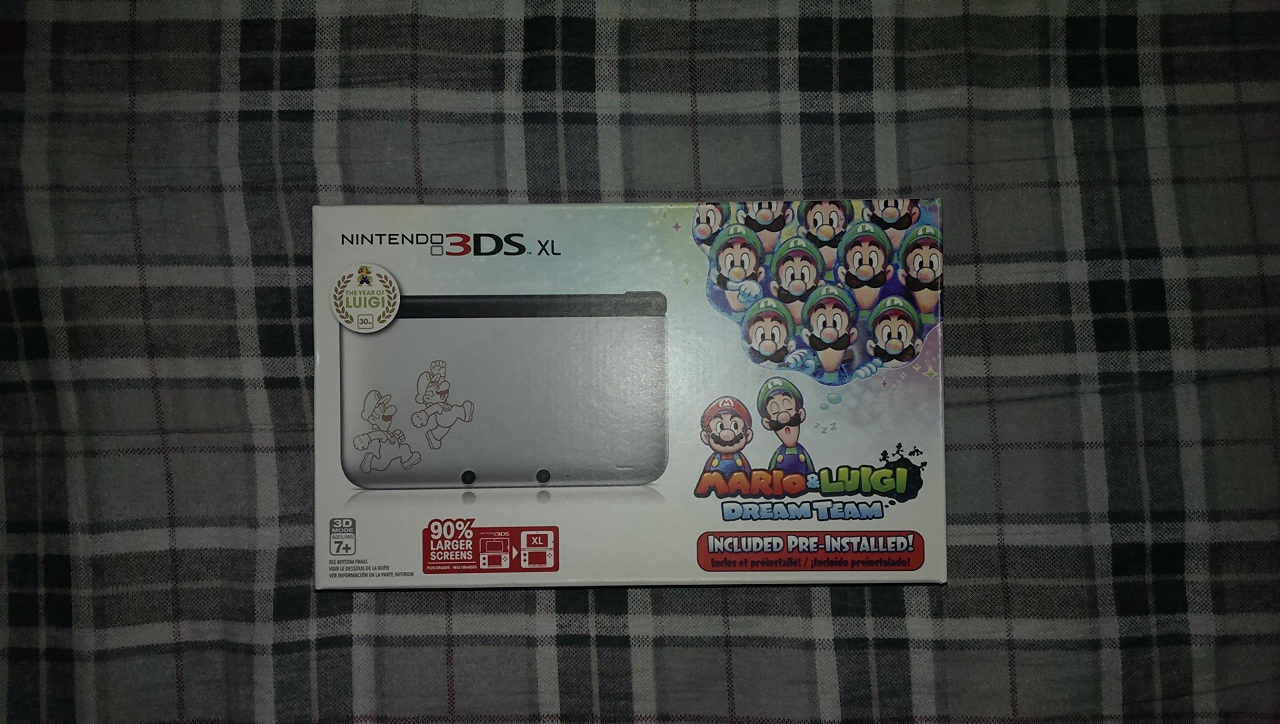 Nintendo 3DS XL, Silver - Mario & Luigi Dream team Limited Edition