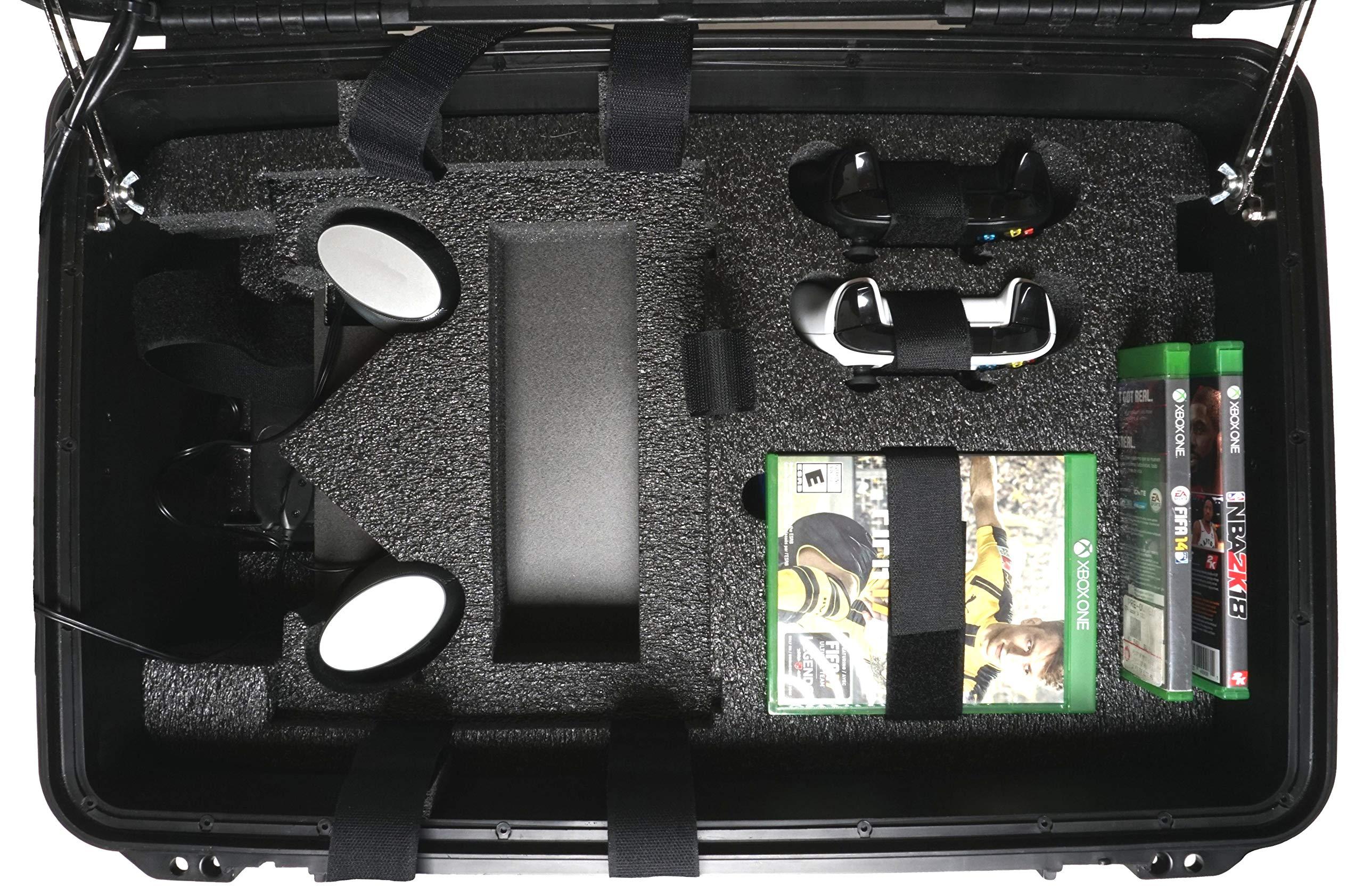 Case Club Gaming Station fits Xbox One X/S. Portable Gaming Station with Built-in 24" 1080p Monitor, Storage for Controllers, Games, and Included Speakers (Xbox & Accessories Not Included) - Image 4