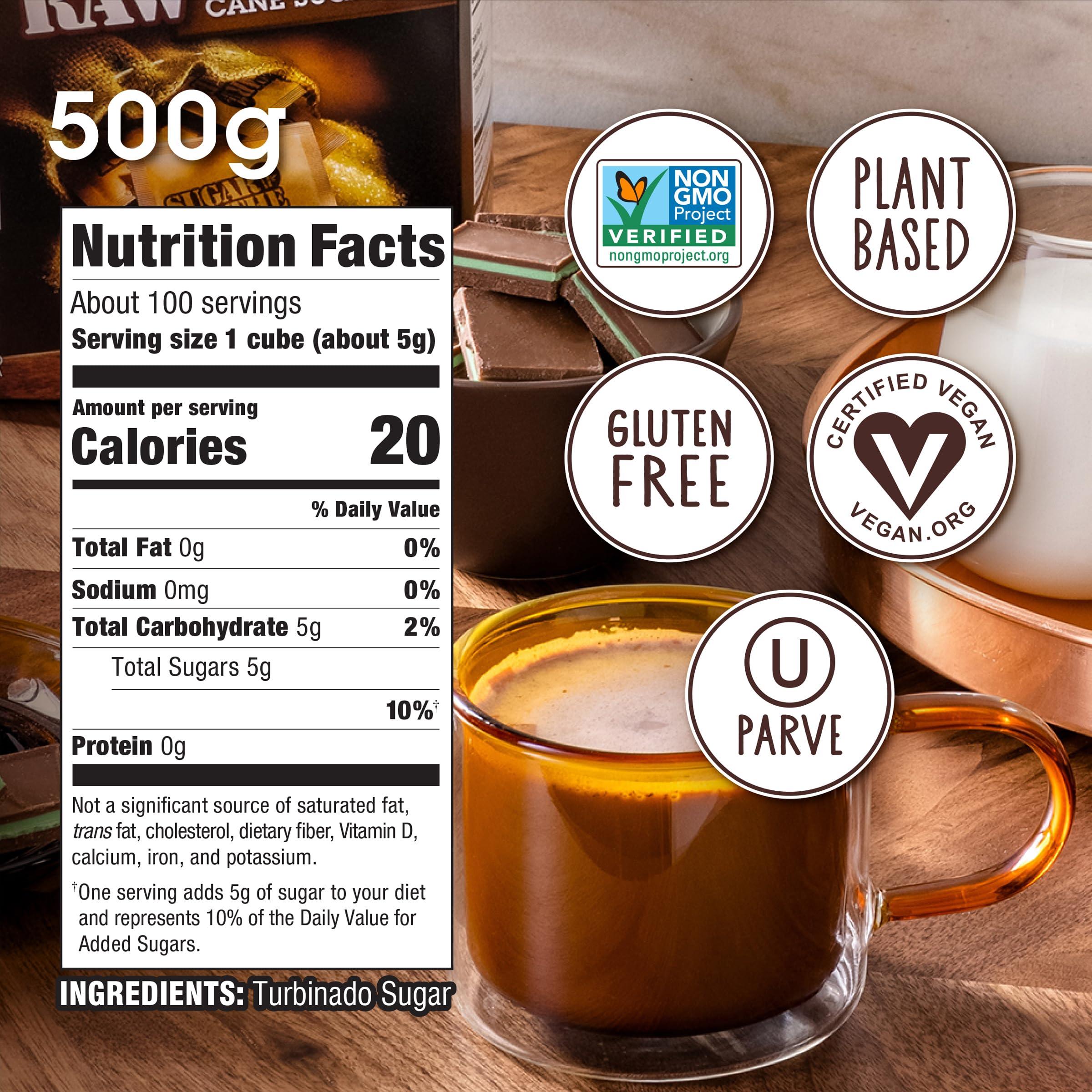 Sugar In The Raw Turbinado Cane Sugar Cubes, 17.6 oz. Box, Pure, All-Natural Turbinado Sugar, Non-GMO Project Certified, Kosher, Vegan and Gluten Free - Image 4