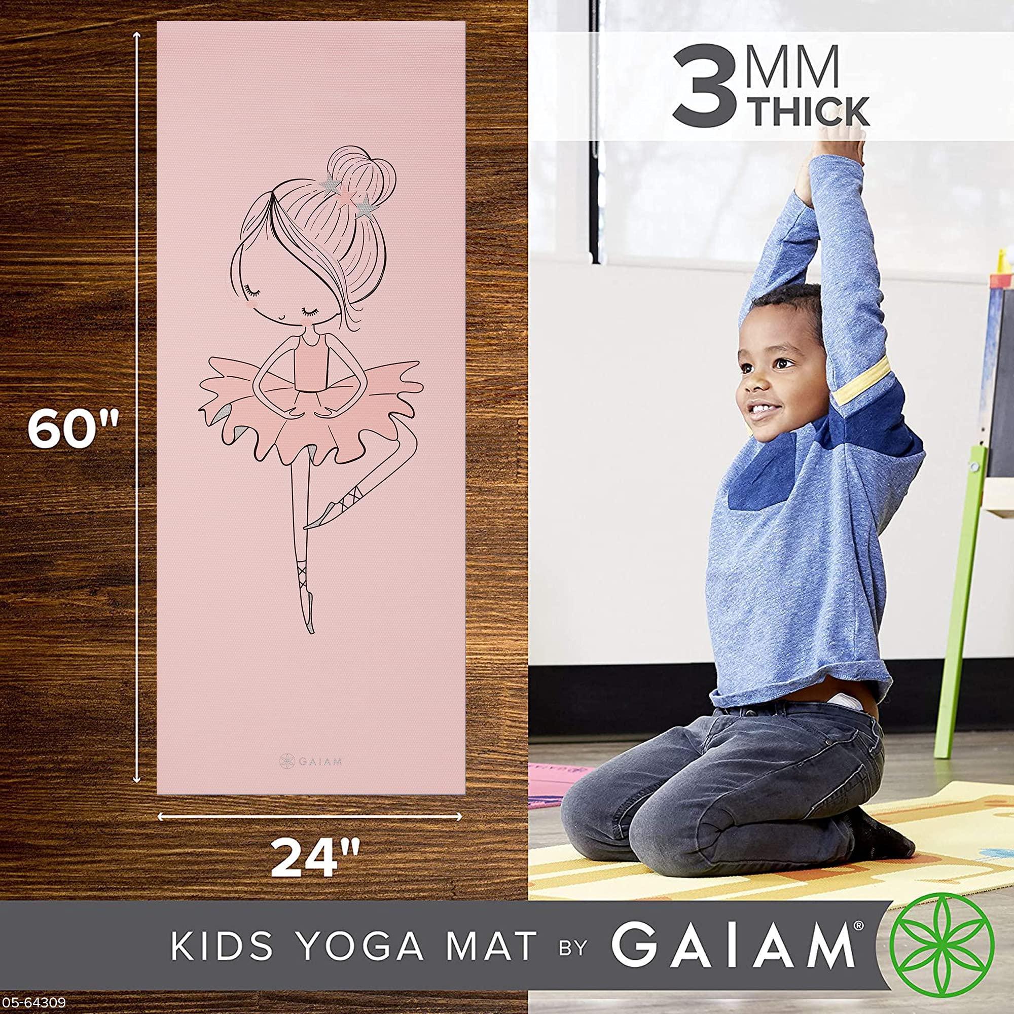 Gaiam Kids Yoga Mat Exercise Mat, Yoga for Kids with Fun Prints - Playtime for Babies, Active & Calm Toddlers and Young Children (60" L x 24" W x 3mm Thick) - Image 3